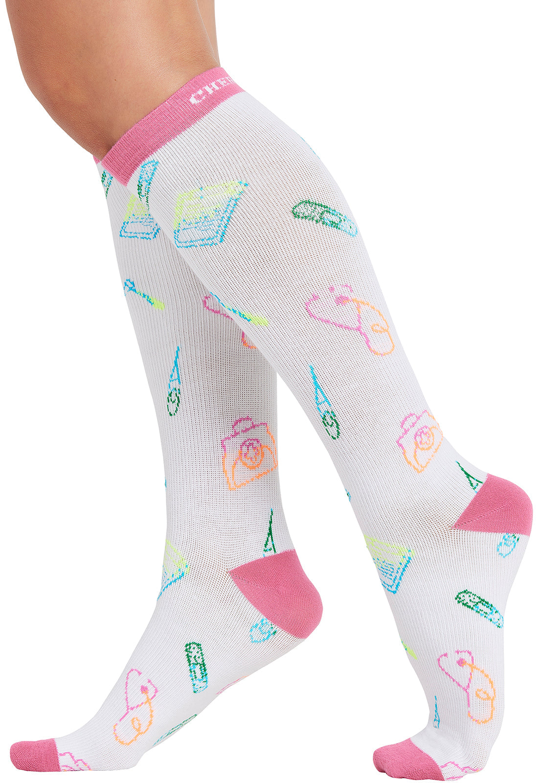 Legwear PRINTSUPPORT Women's 10-15mmHg Compression Socks Caring Essentials