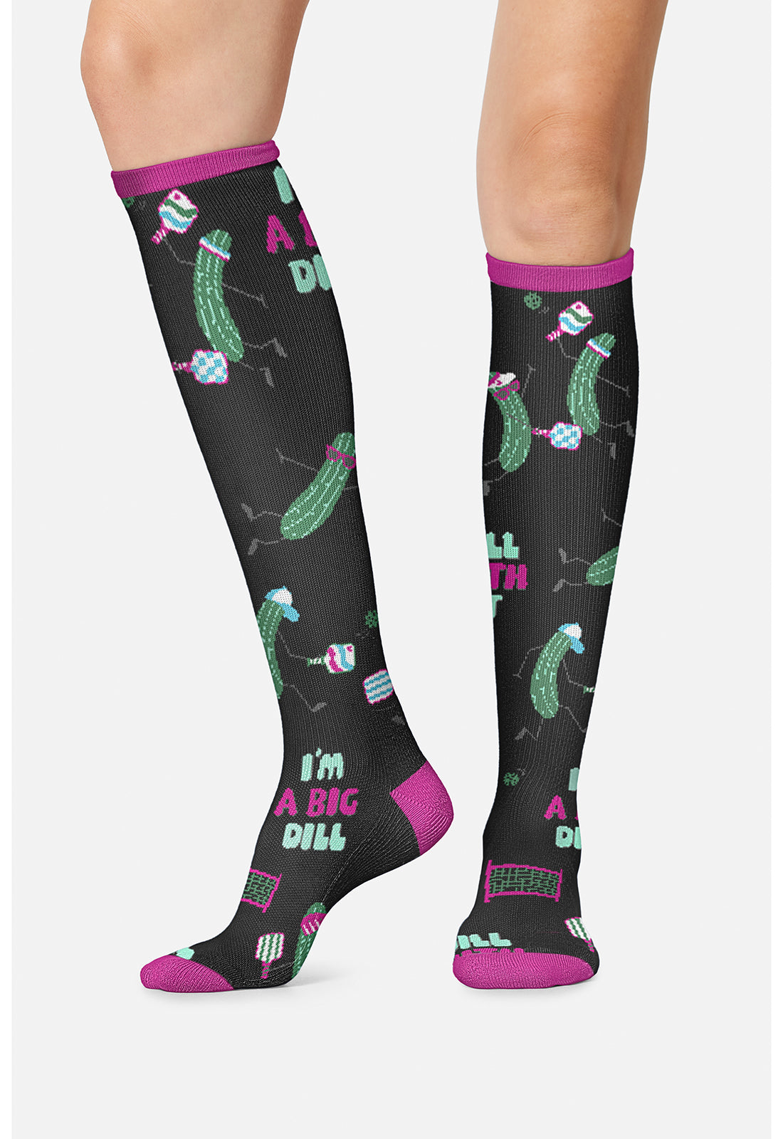 Legwear PRINTSUPPOR Women's 10-15mmHg Compression Socks I'M A Big Dill