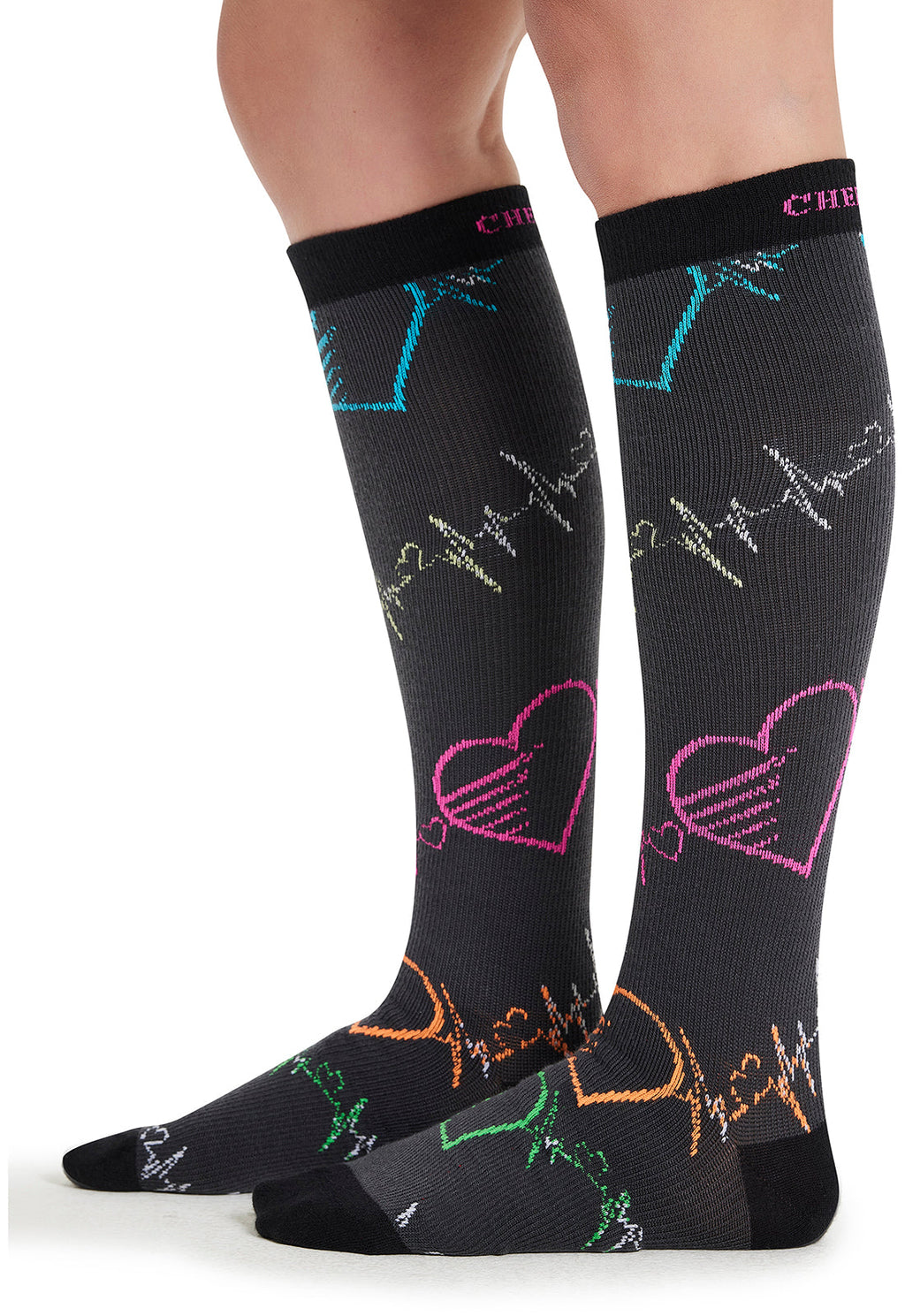Legwear PRINTSUPPORT Women's 10-15mmHg Compression Socks Pop Beats