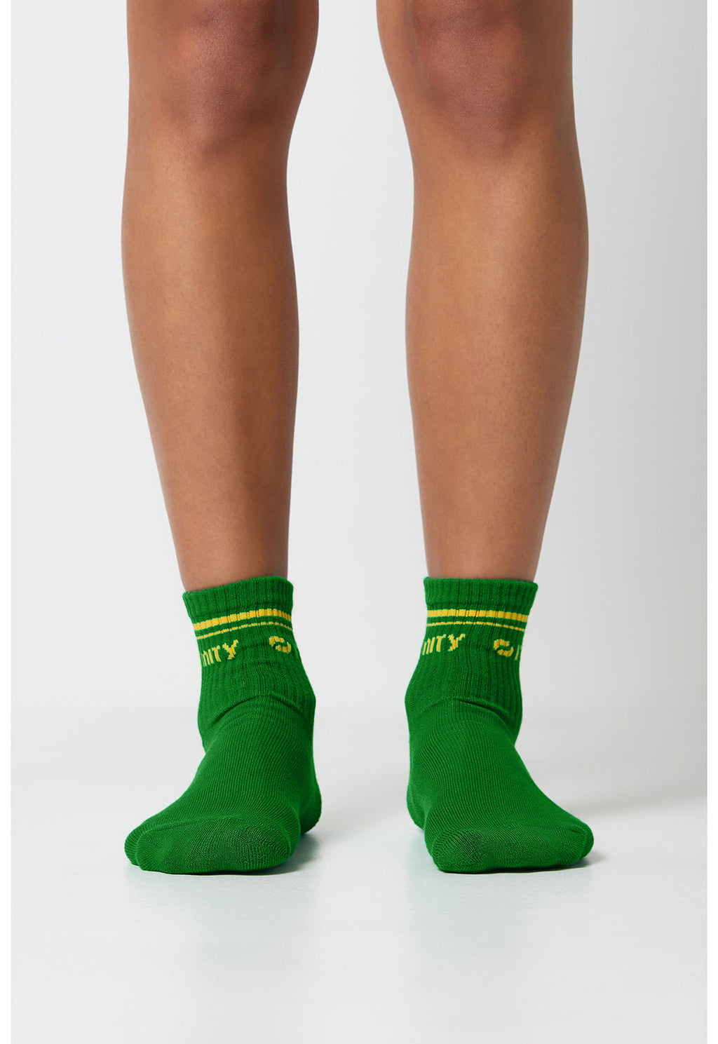 Legwear RALLY Athletic Crew Socks Retro Green/Butterscotch