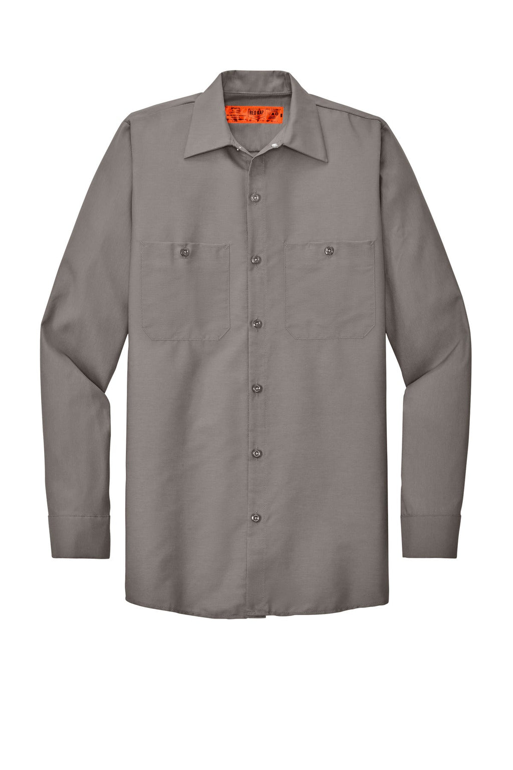 Red Kap Long Size Long Sleeve Industrial Work Shirt SP14LONG Grey