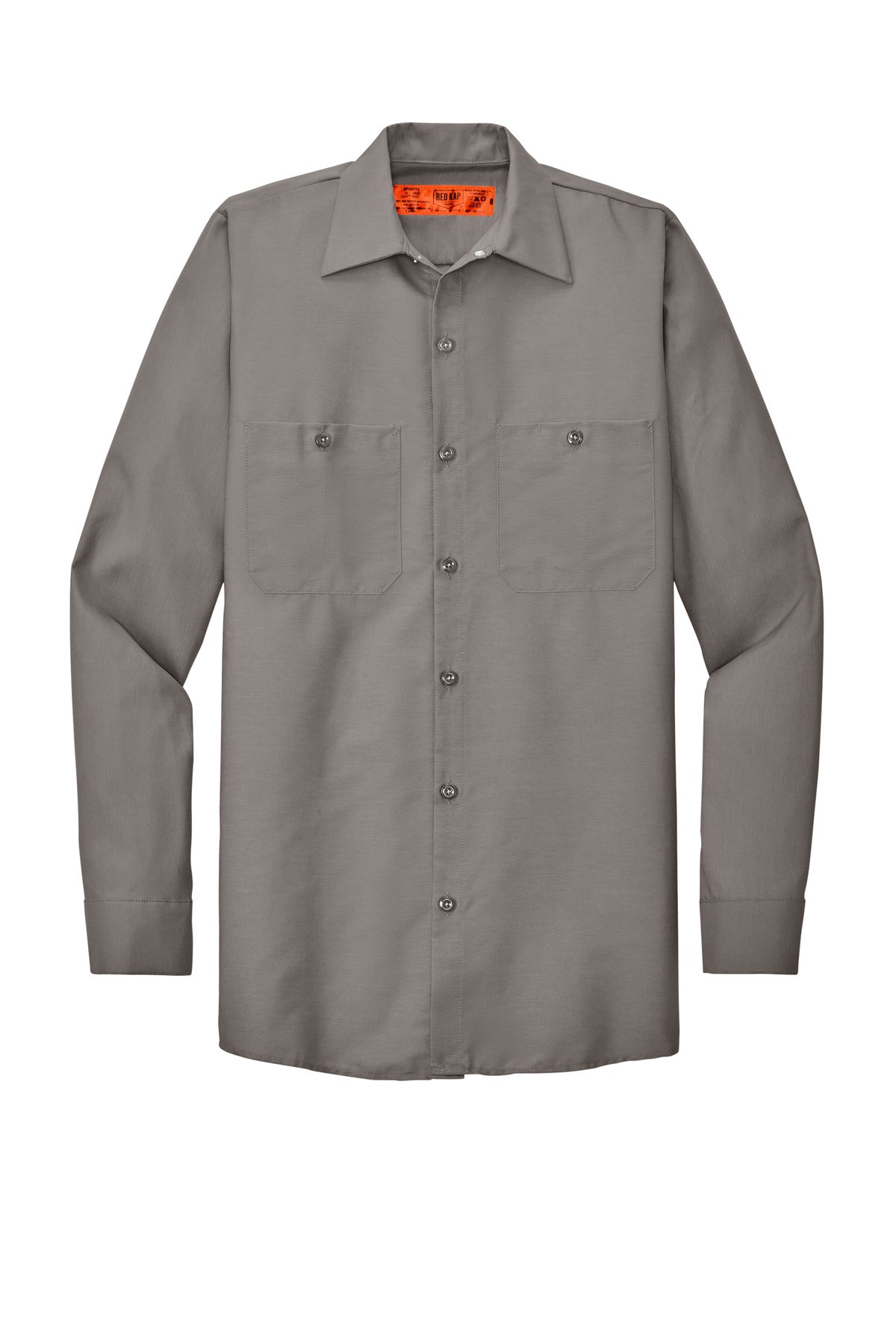Red Kap Long Size Long Sleeve Industrial Work Shirt SP14LONG Grey