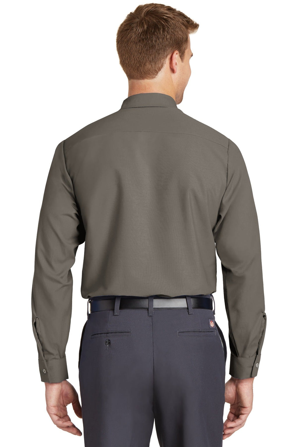 Red Kap Long Size Long Sleeve Industrial Work Shirt SP14LONG Grey