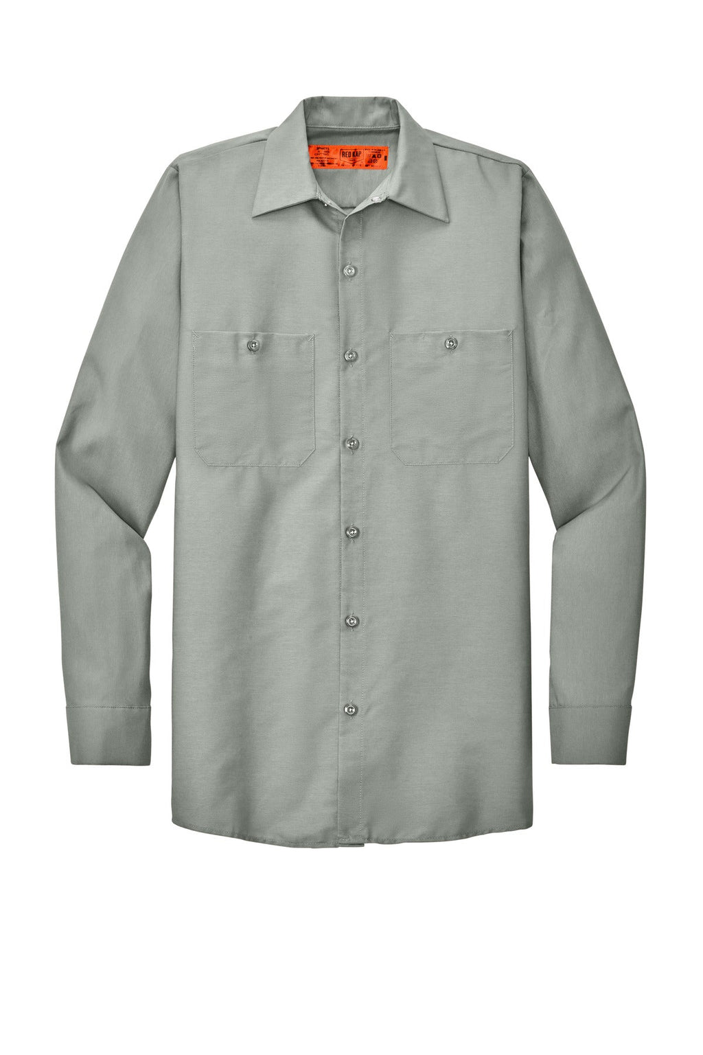 Red Kap Long Size Long Sleeve Industrial Work Shirt SP14LONG Light Grey