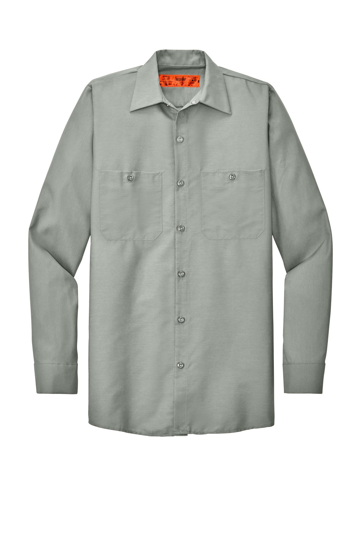 Red Kap Long Size Long Sleeve Industrial Work Shirt SP14LONG Light Grey