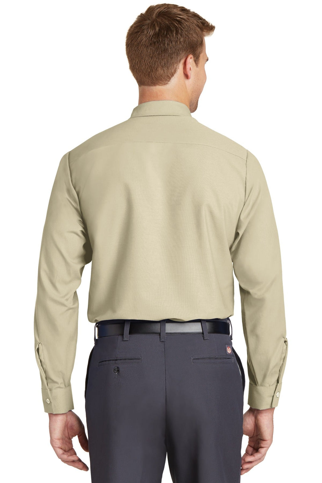 Red Kap Long Size Long Sleeve Industrial Work Shirt SP14LONG Light Tan