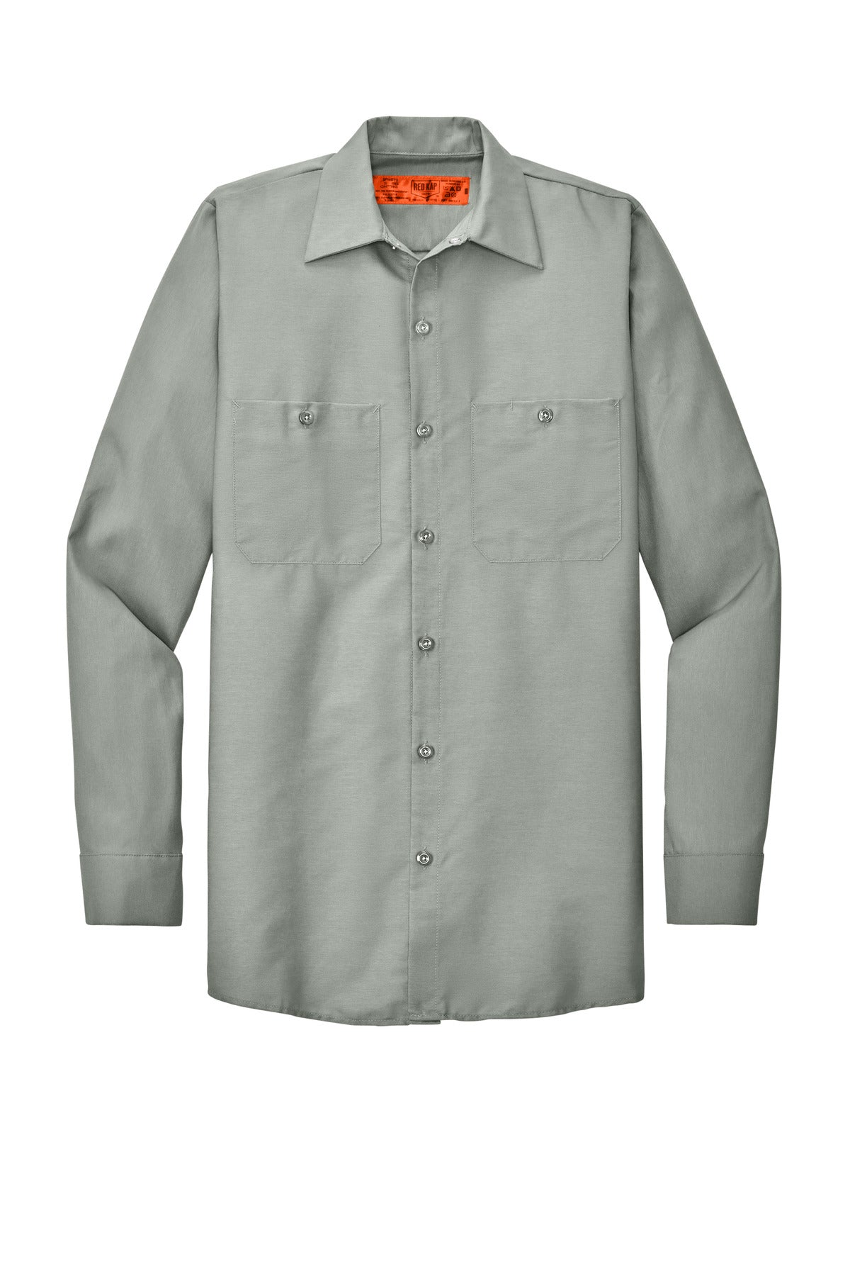 Red Kap Long Sleeve Industrial Work Shirt SP14 Light Grey
