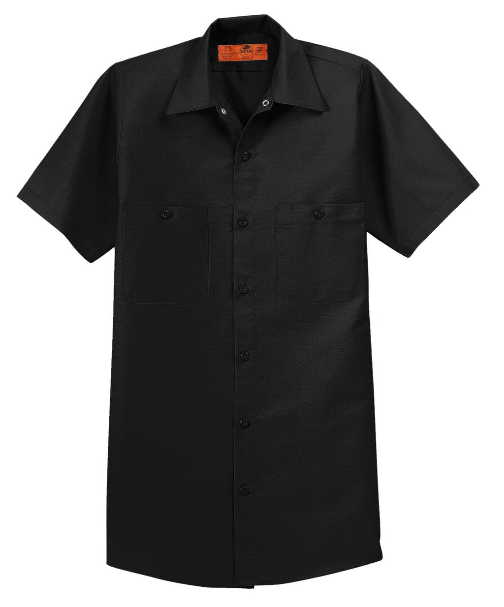Red Kap Long Size Short Sleeve Industrial Work Shirt SP24LONG Black