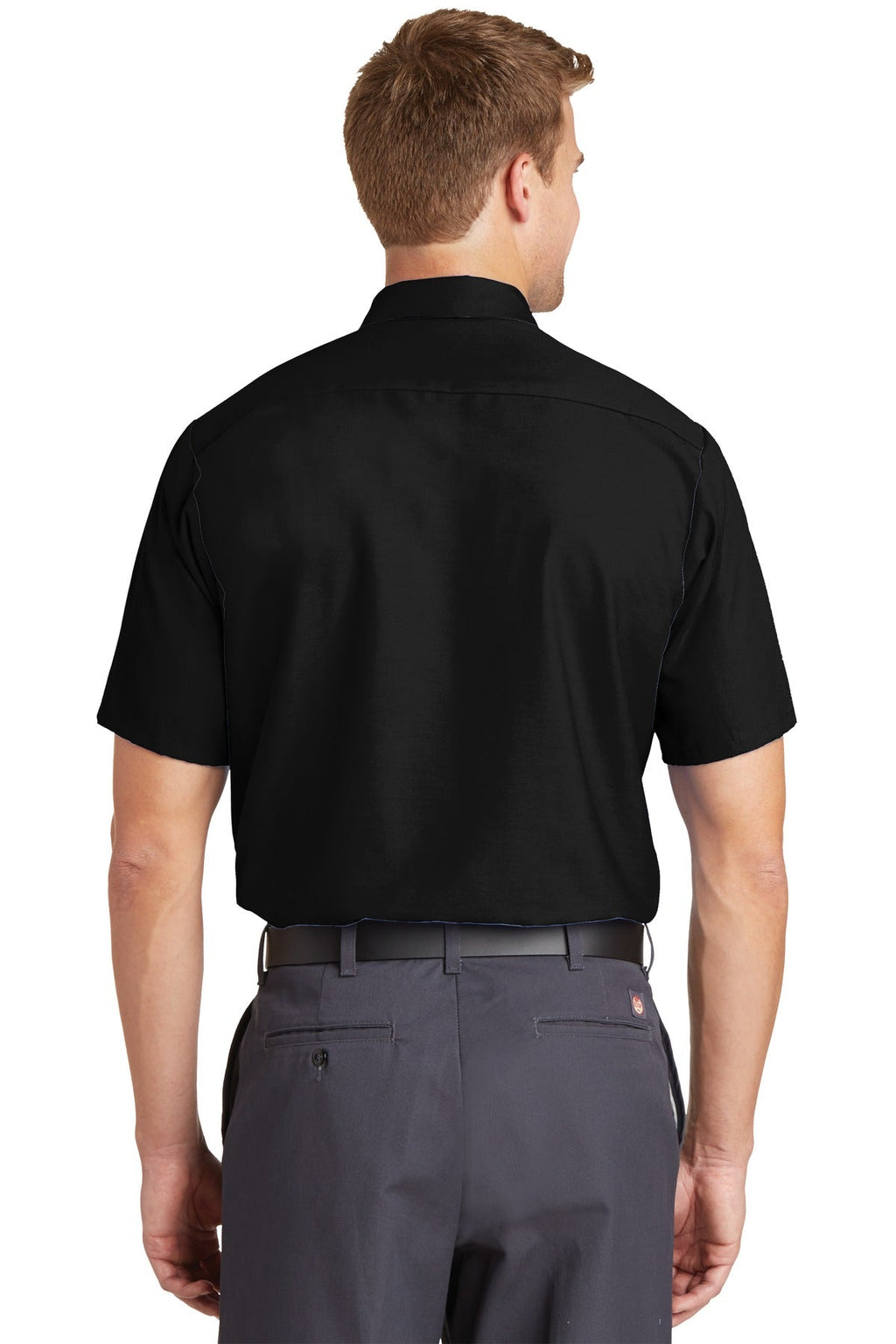 Red Kap Long Size Short Sleeve Industrial Work Shirt SP24LONG Black