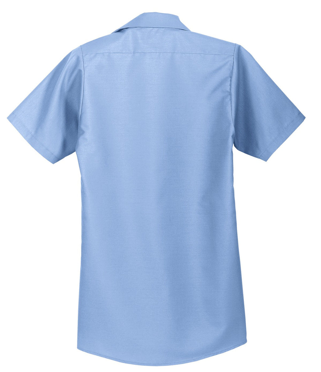 Red Kap Long Size Short Sleeve Industrial Work Shirt SP24LONG Light Blue