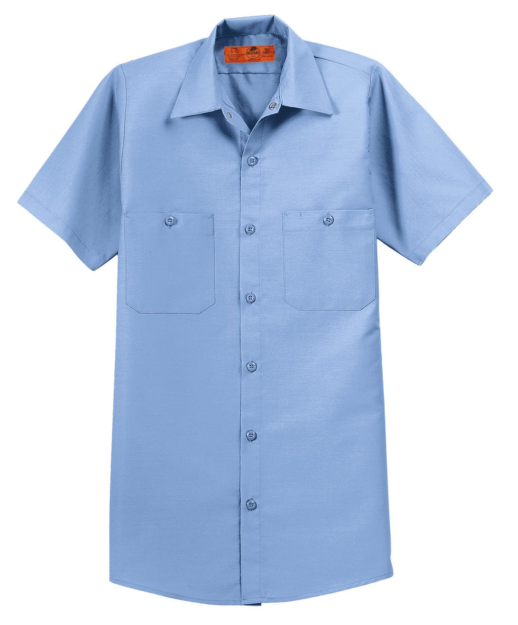 Red Kap Long Size Short Sleeve Industrial Work Shirt SP24LONG Light Blue