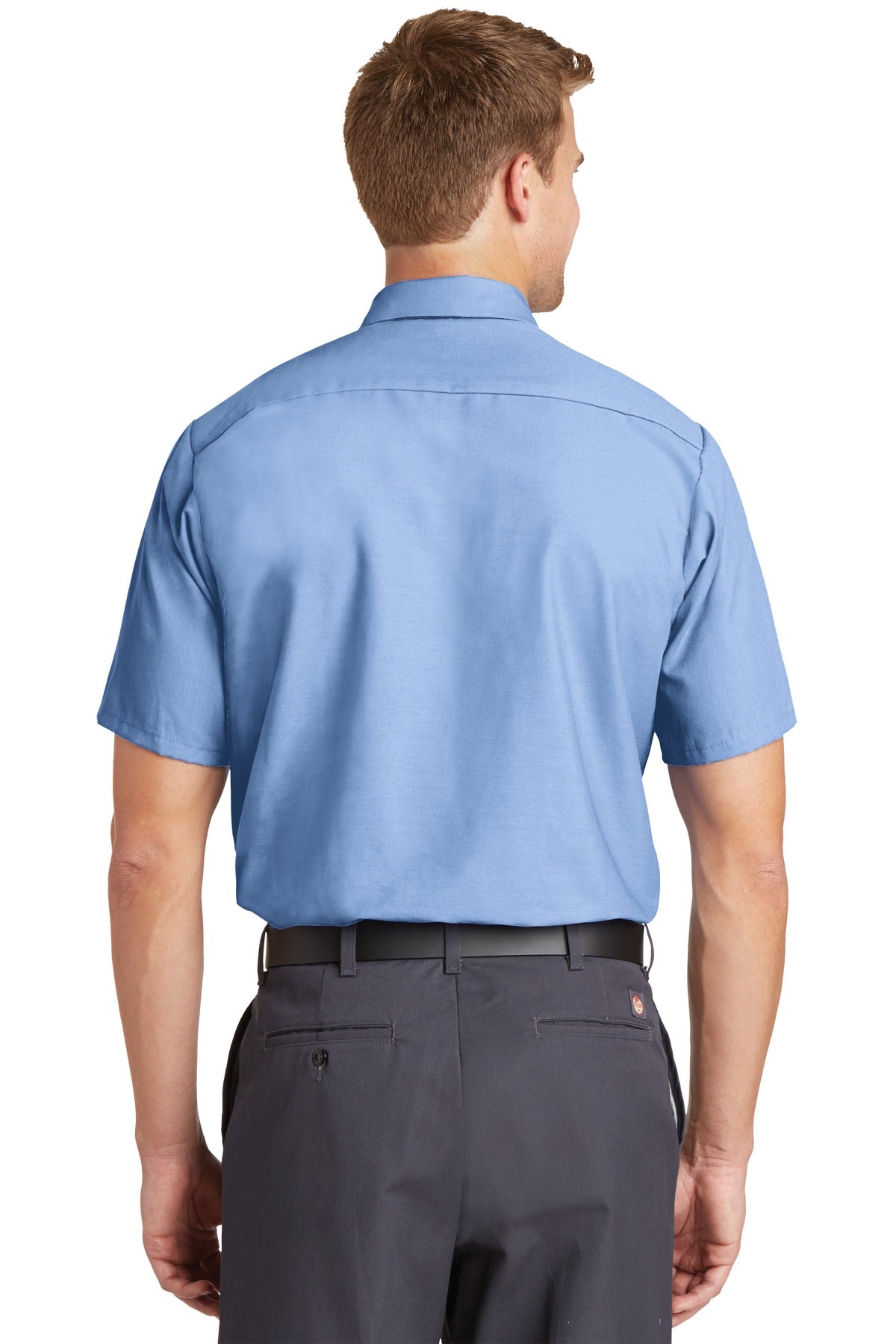Red Kap Long Size Short Sleeve Industrial Work Shirt SP24LONG Light Blue