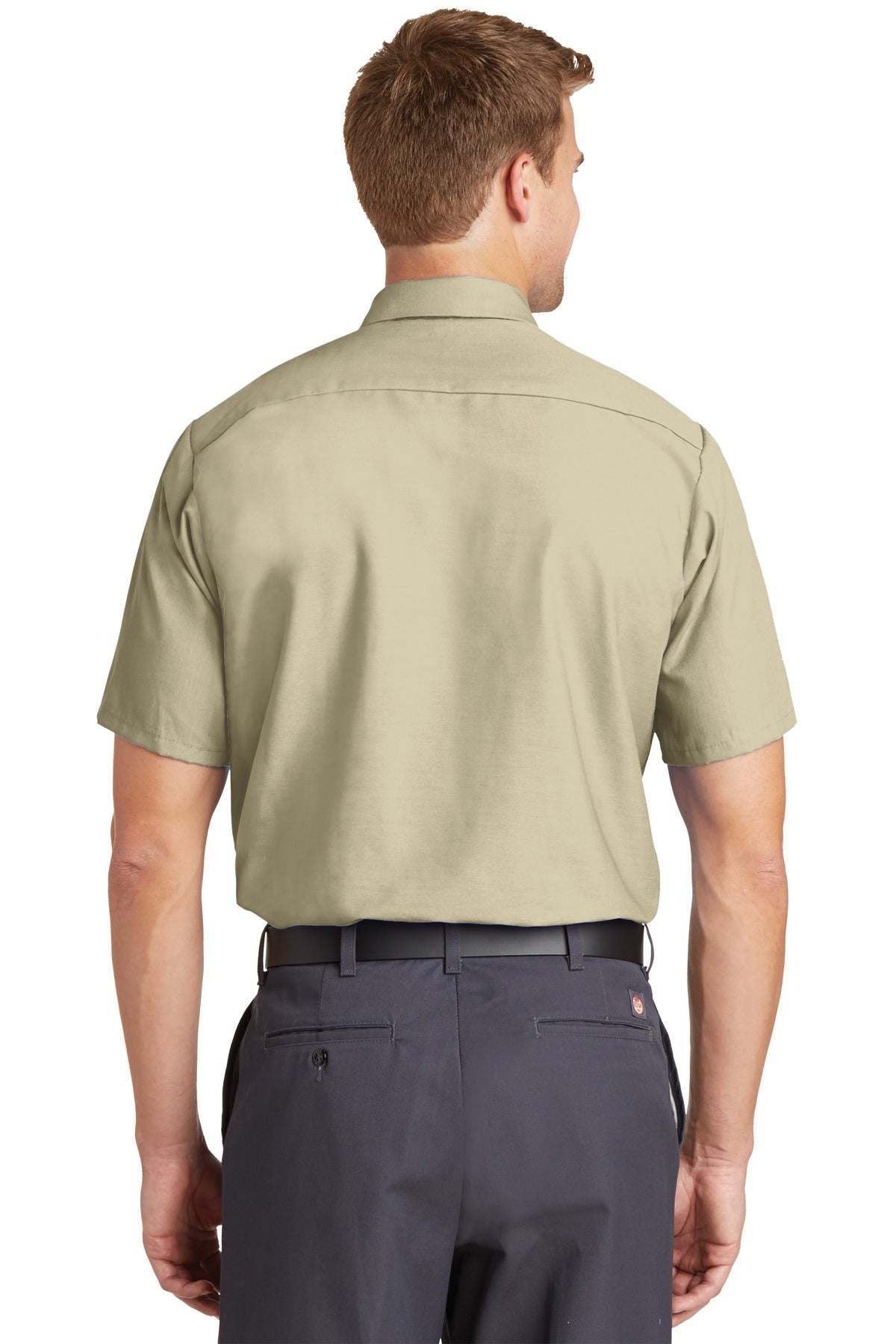 Red Kap Long Size Short Sleeve Industrial Work Shirt SP24LONG Light Tan