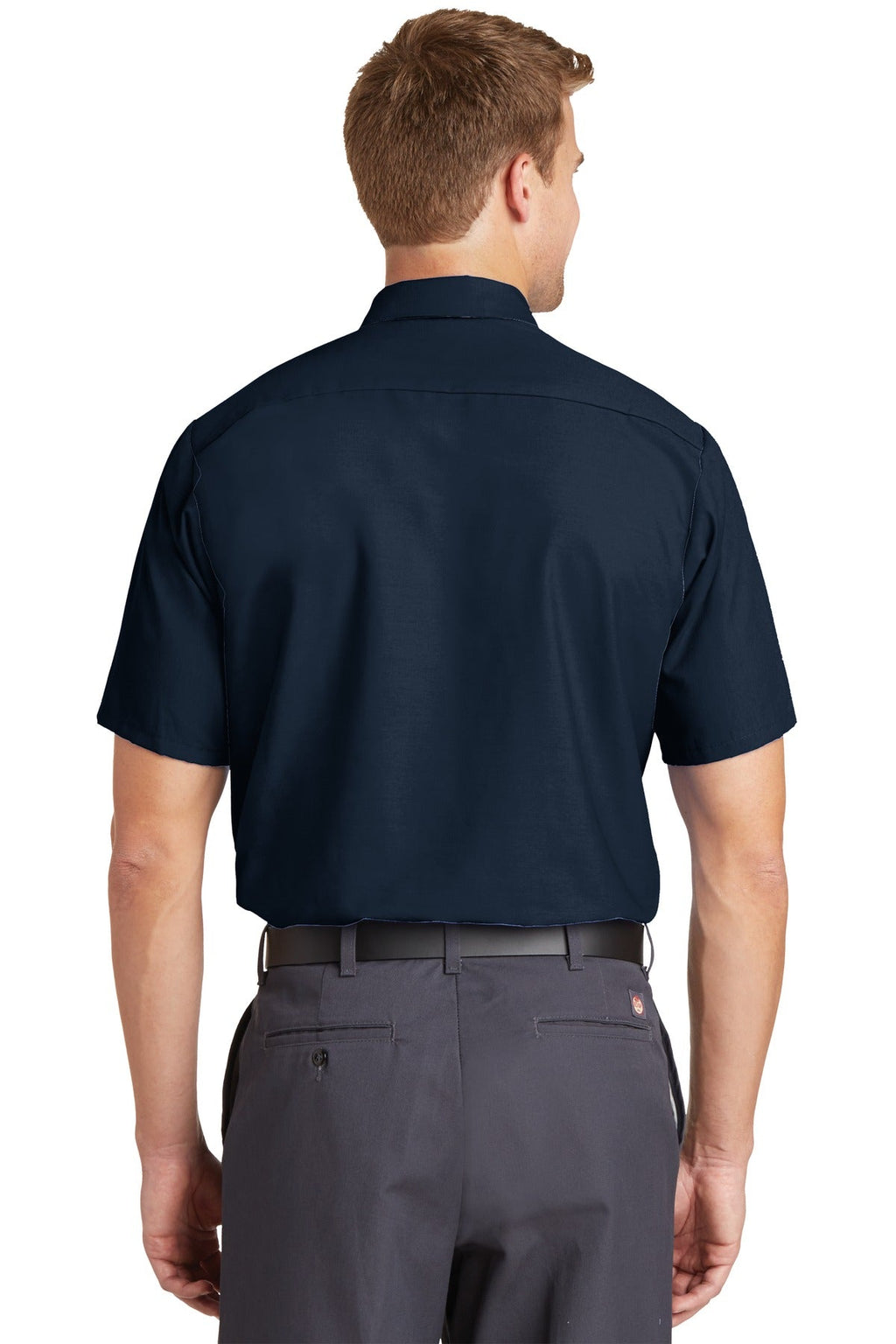 Red Kap Long Size Short Sleeve Industrial Work Shirt SP24LONG Navy