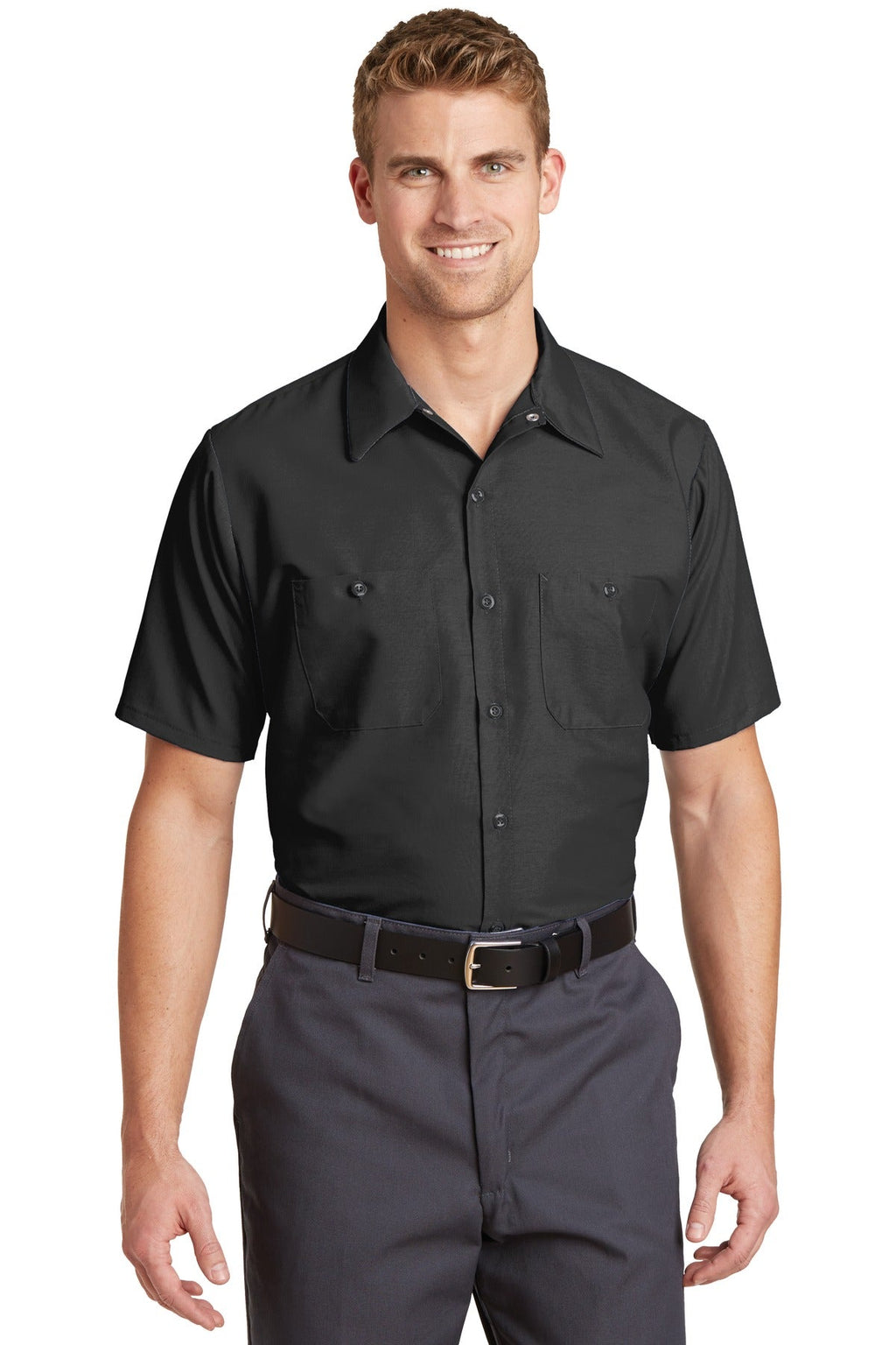 Red Kap Short Sleeve Industrial Work Shirt SP24 Charcoal