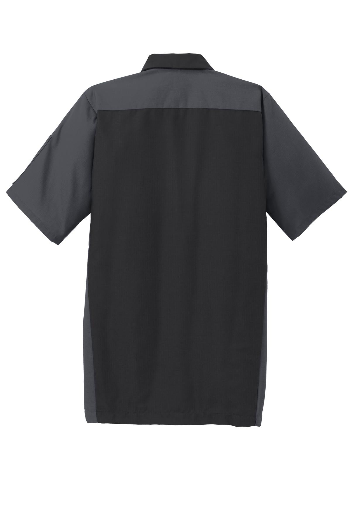 Red Kap Short Sleeve Ripstop Crew Shirt SY20 Black/Charcoal