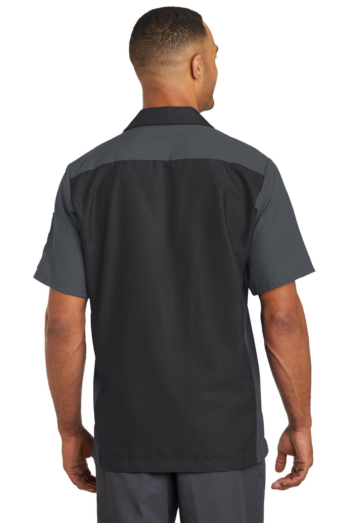 Red Kap Short Sleeve Ripstop Crew Shirt SY20 Black/Charcoal