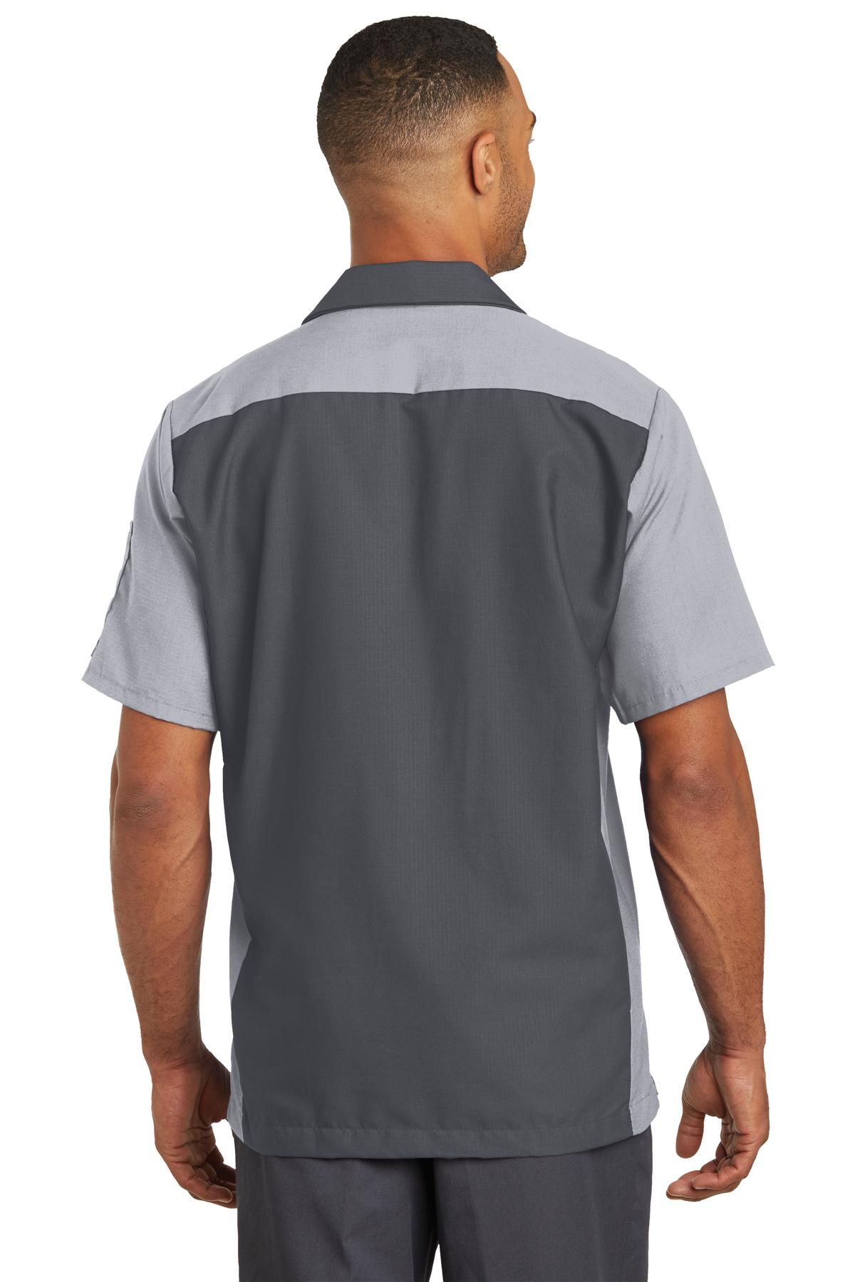 Red Kap Short Sleeve Ripstop Crew Shirt SY20 Charcoal/Light Grey