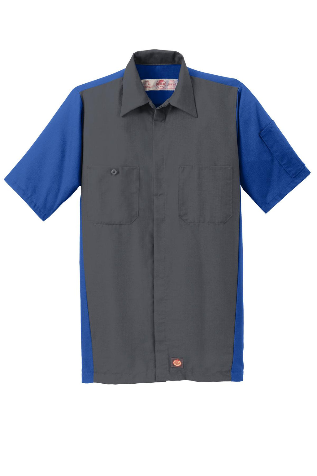 Red Kap Short Sleeve Ripstop Crew Shirt SY20 Charcoal/Royal