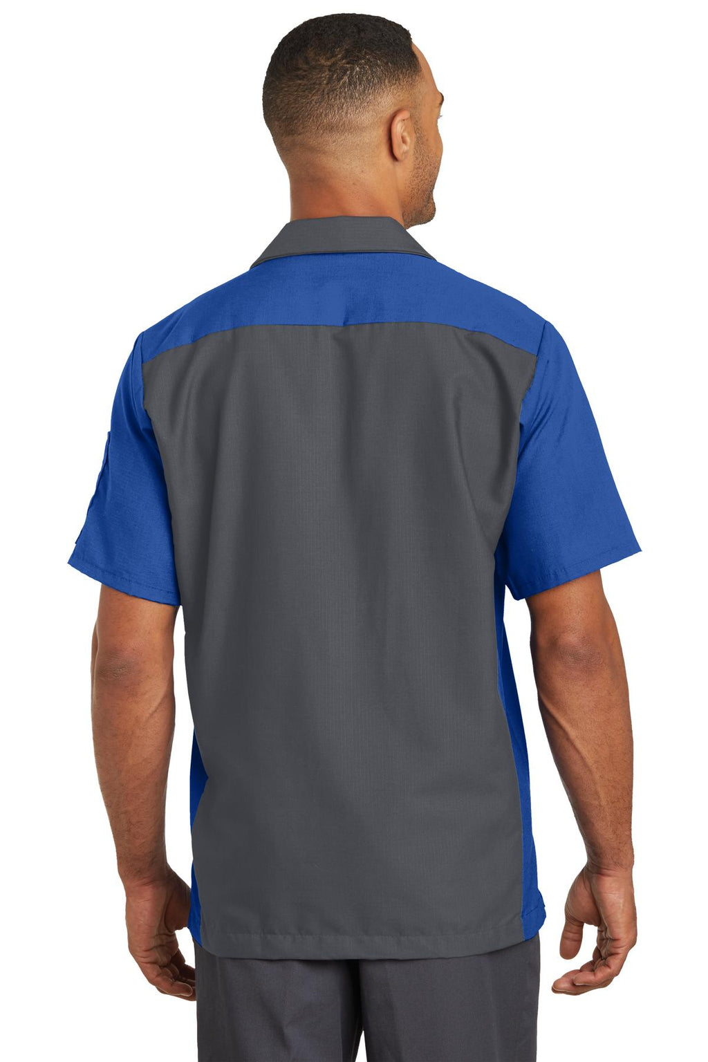 Red Kap Short Sleeve Ripstop Crew Shirt SY20 Charcoal/Royal