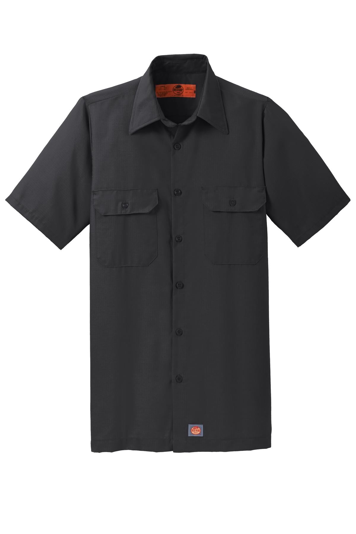 Red Kap Short Sleeve Solid Ripstop Shirt SY60 Black
