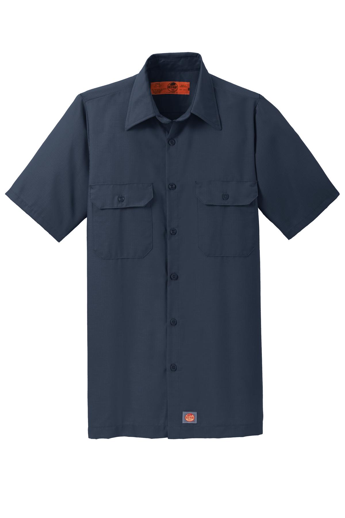 Red Kap Short Sleeve Solid Ripstop Shirt SY60 Navy