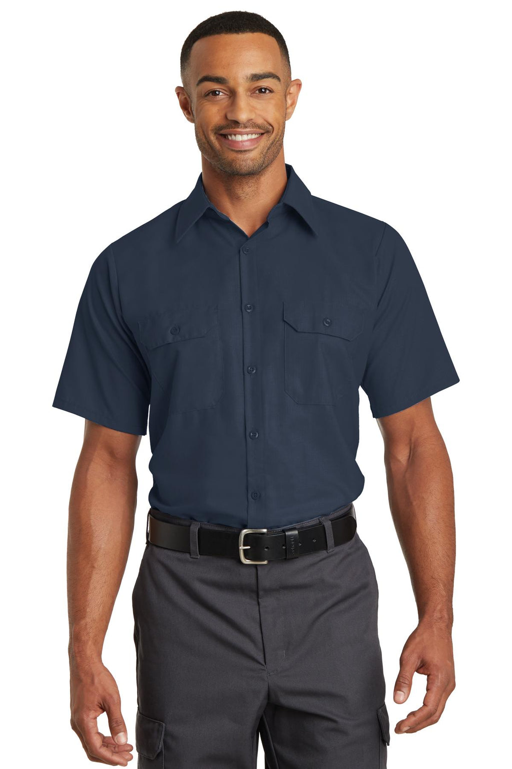 Red Kap Short Sleeve Solid Ripstop Shirt SY60 Navy