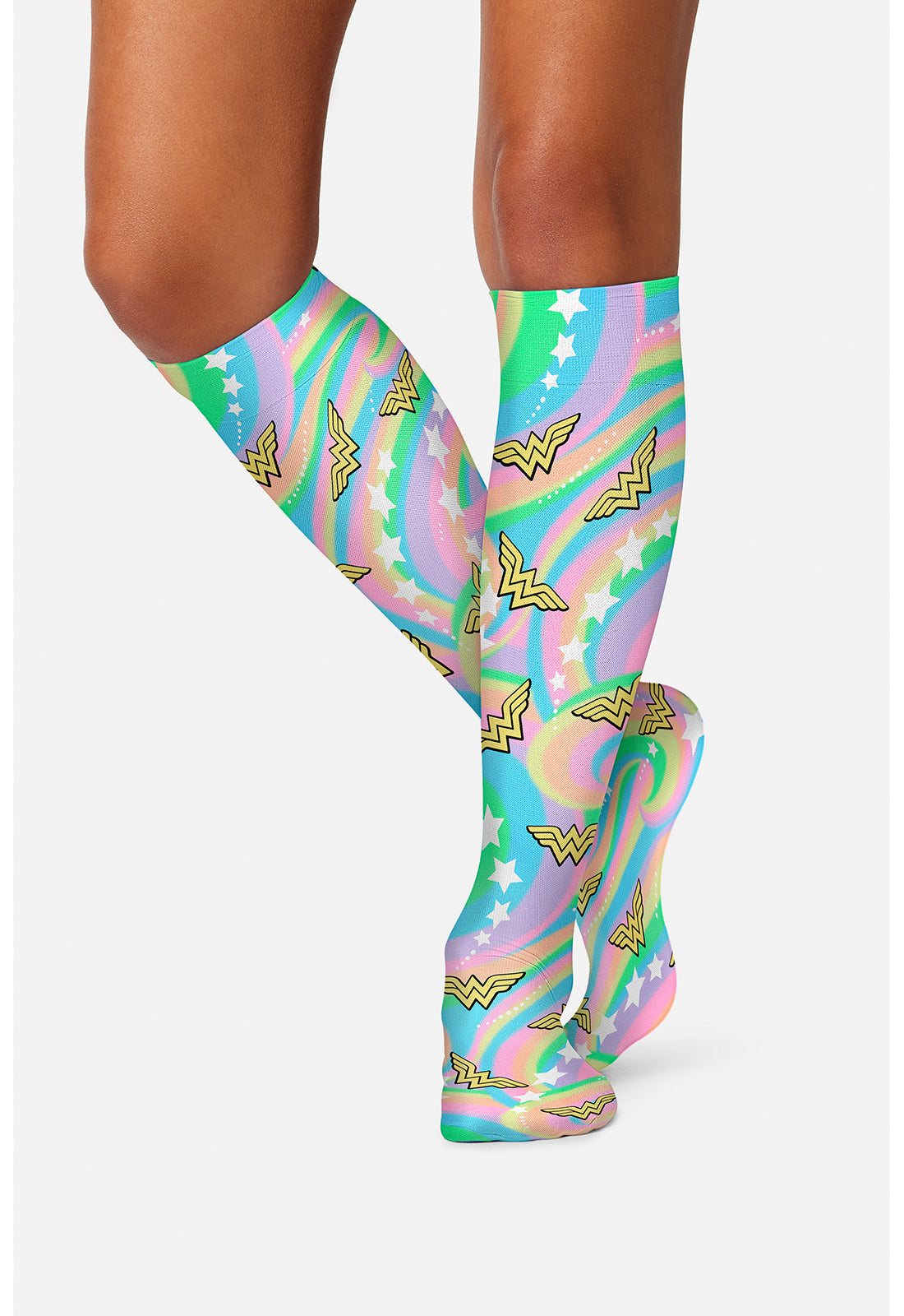 Tooniforms Legwear TCOMFORTSUPPOR Women's Knee High 8-15mmHg Compression Socks True Heroism