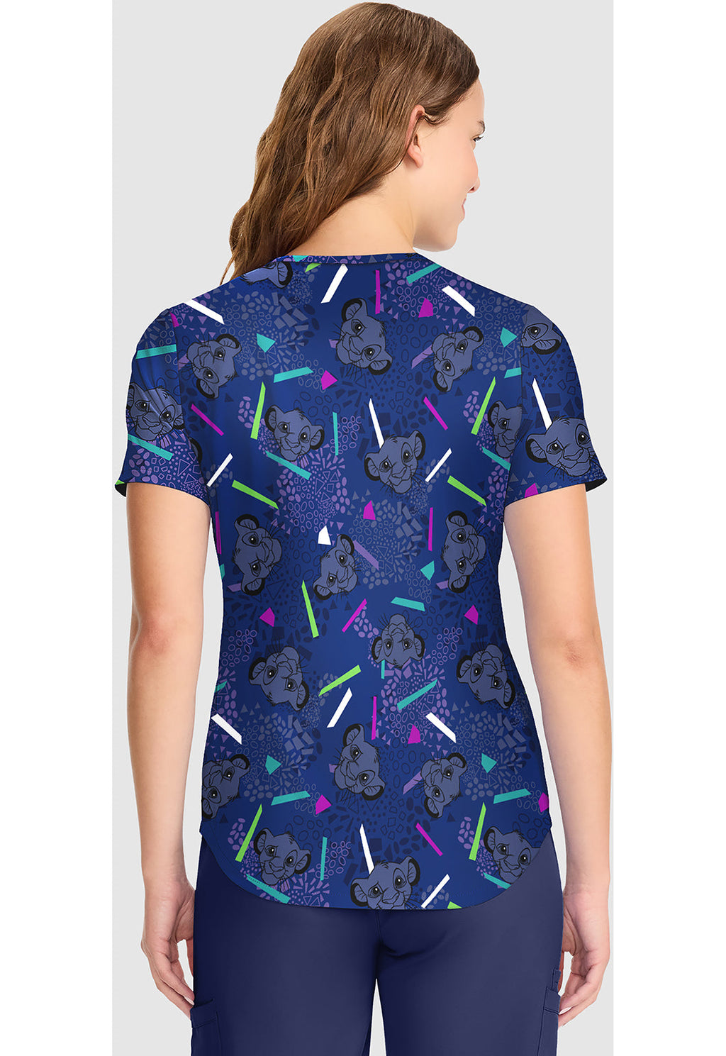 Tooniforms TF737 Women's V-Neck Print Scrub Top My Big Heart