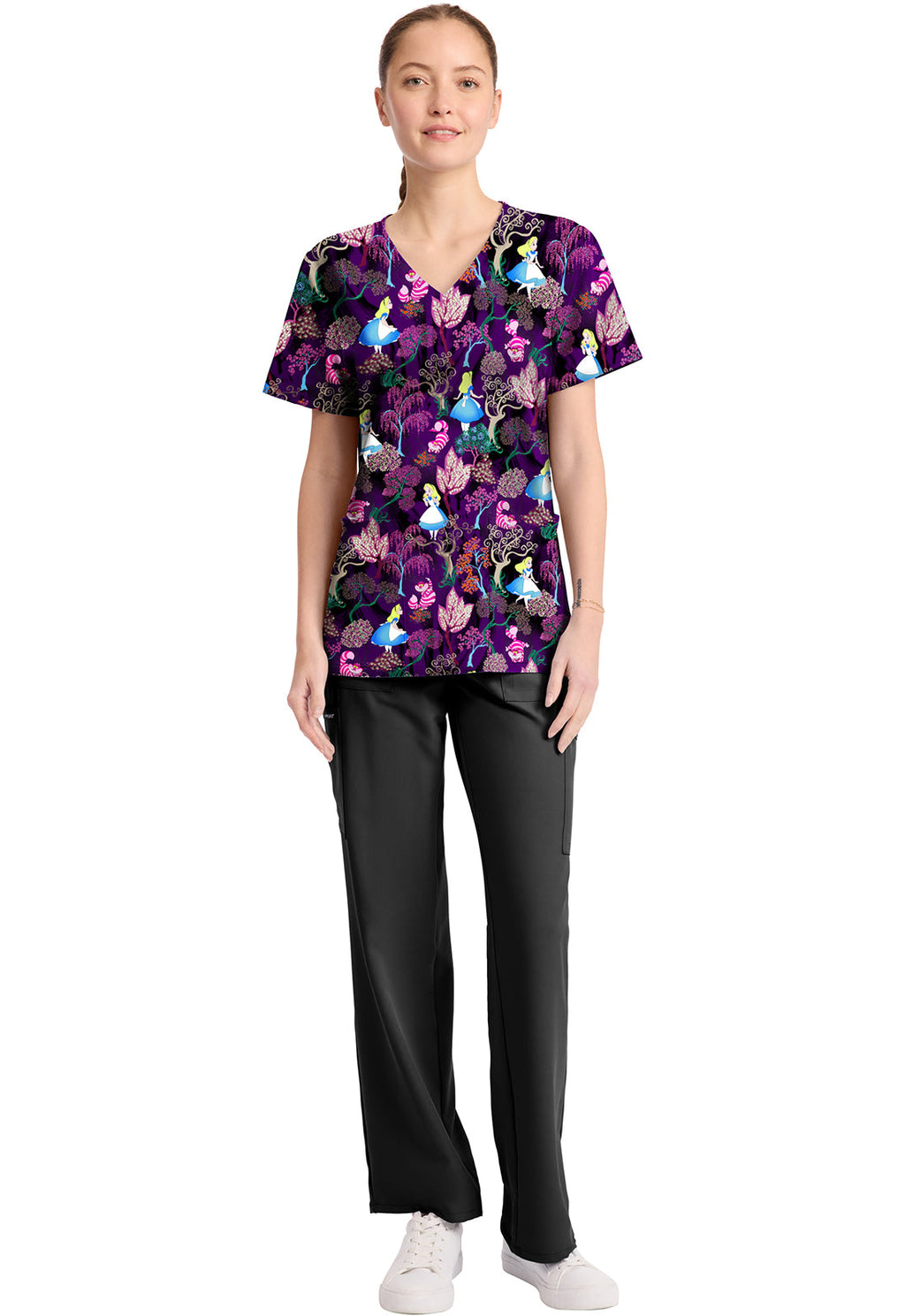 Tooniforms TF794 Print V-Neck Top Here And Everywhere