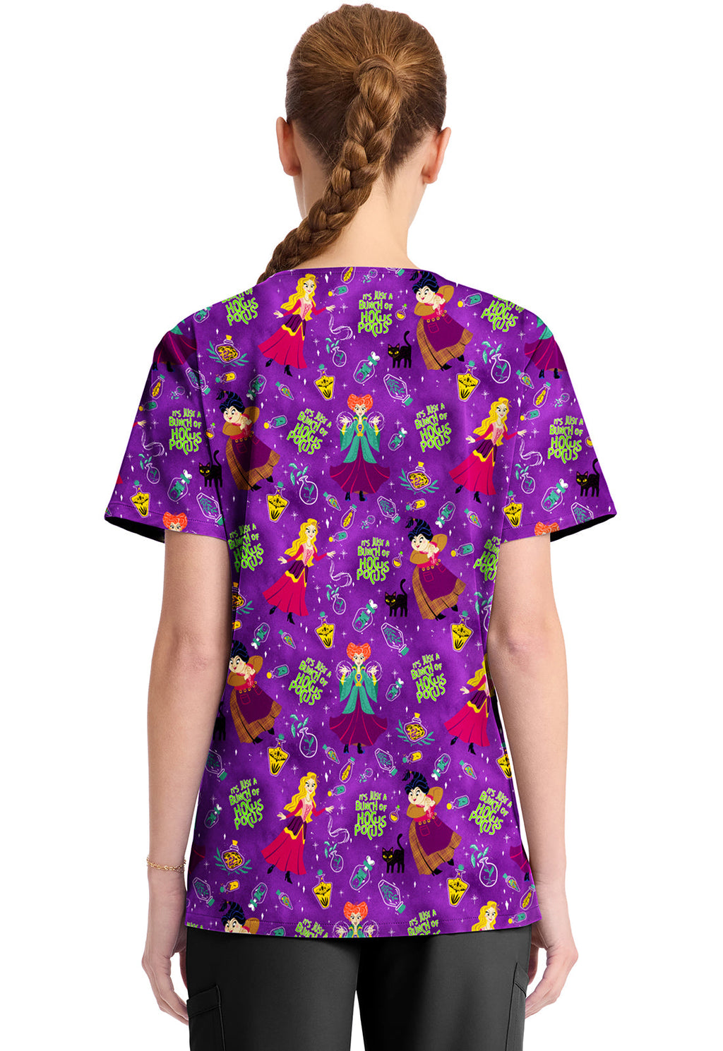 Tooniforms TF794 Print V-Neck Top Bunch Of Hocus Pocus