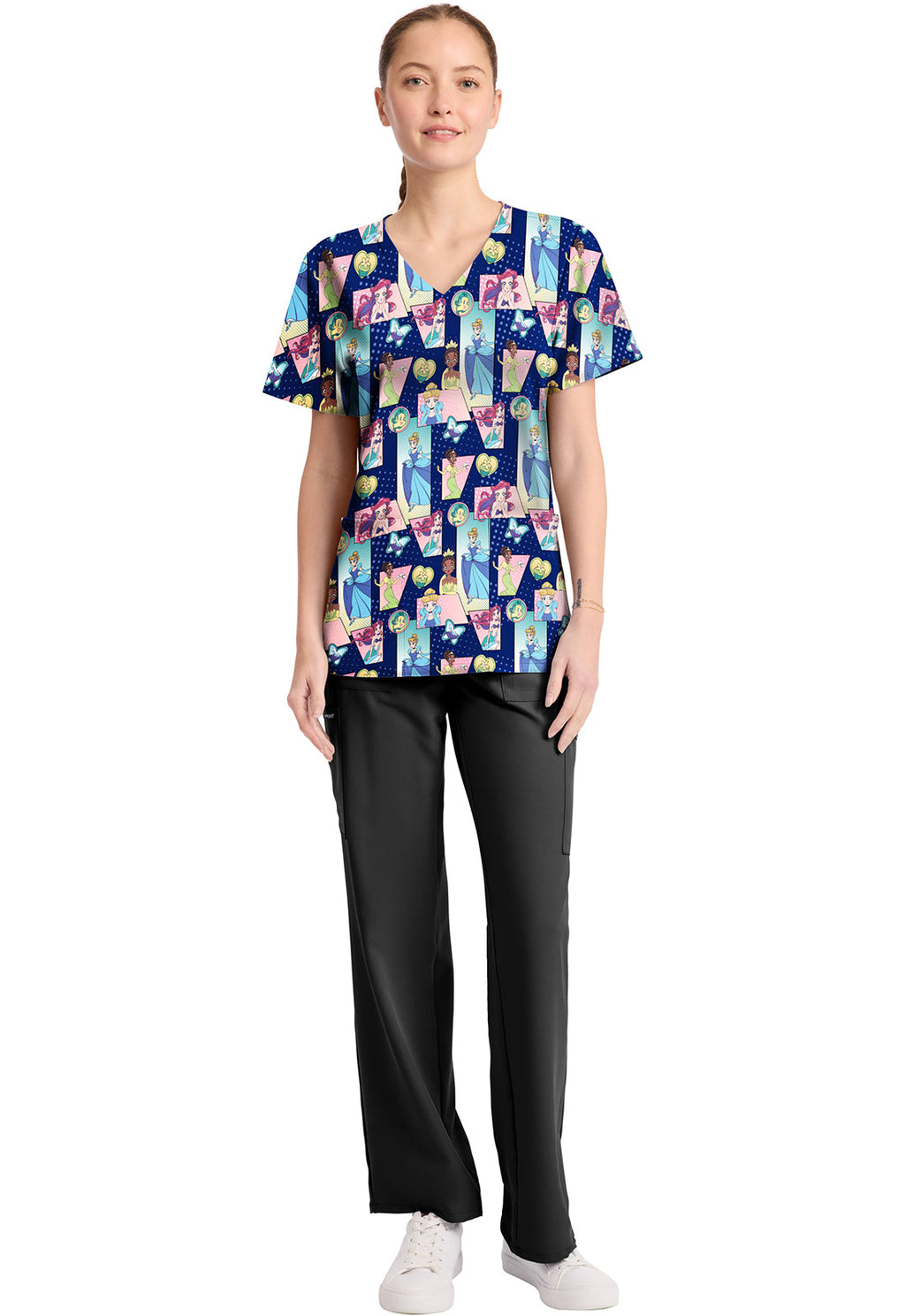 Tooniforms TF794 Print V-Neck Top Comic Princess