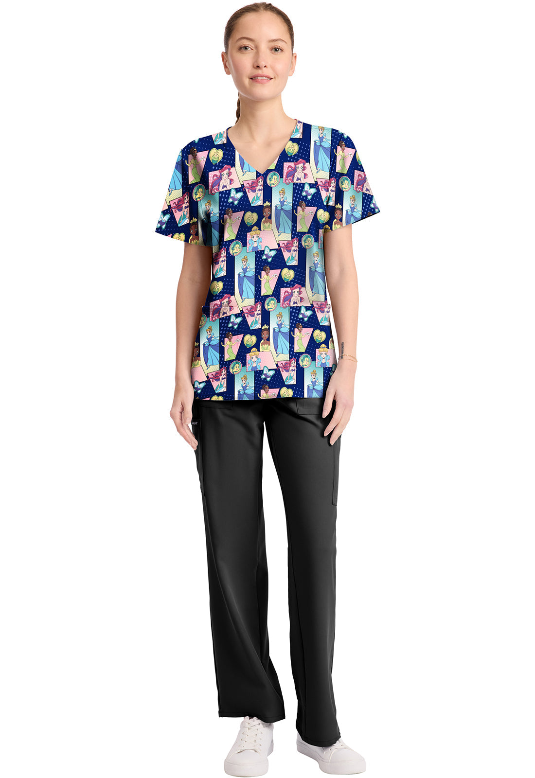 Tooniforms TF794 Print V-Neck Top Comic Princess