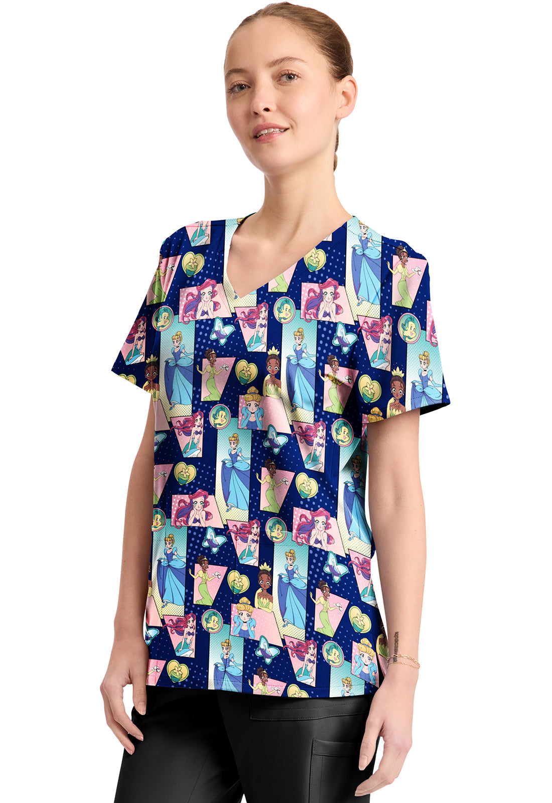 Tooniforms TF794 Print V-Neck Top Comic Princess