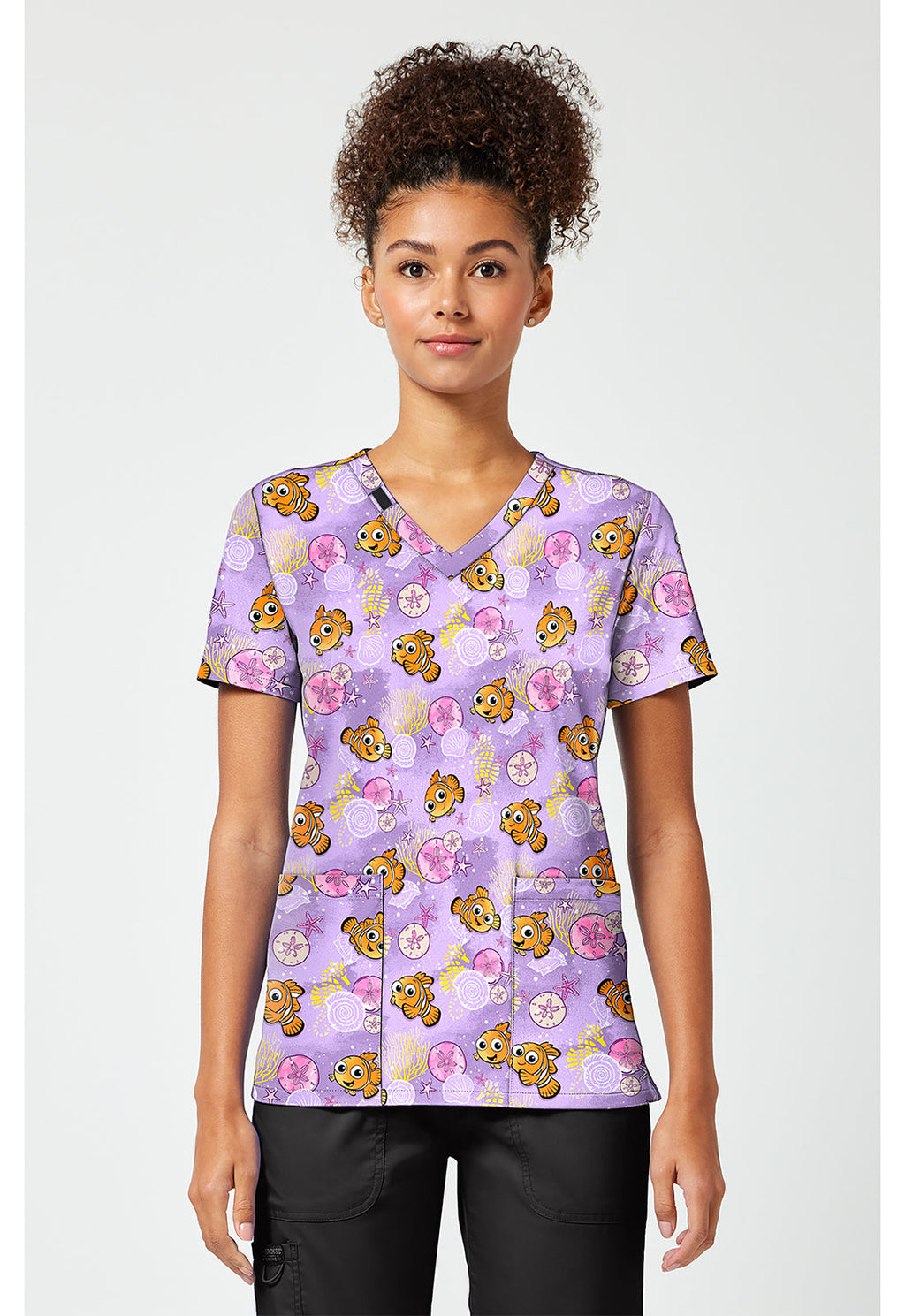 Licensed TF796 Print V-Neck Top Fantastic Nemo