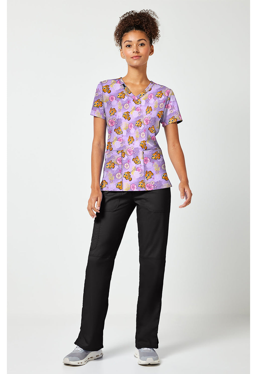 Licensed TF796 Print V-Neck Top Fantastic Nemo