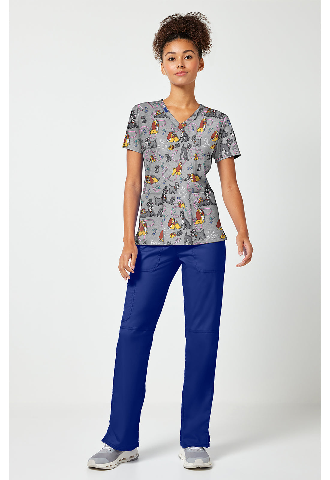 Tooniforms TF796 Women's Print V-Neck Scrub Top Lady'S Forever Home