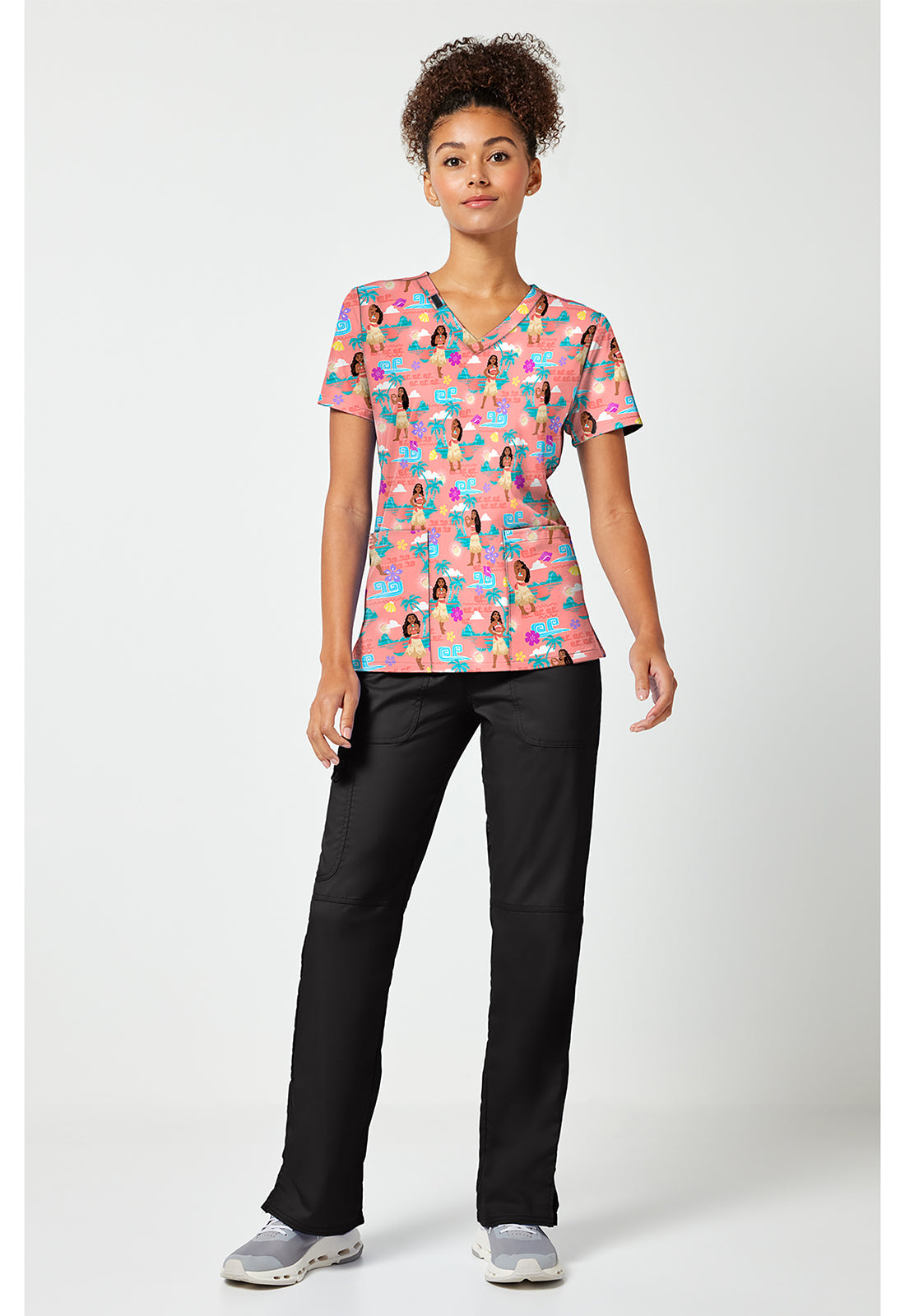 Tooniforms TF796 Women's Print V-Neck Scrub Top The Sea Is Calling