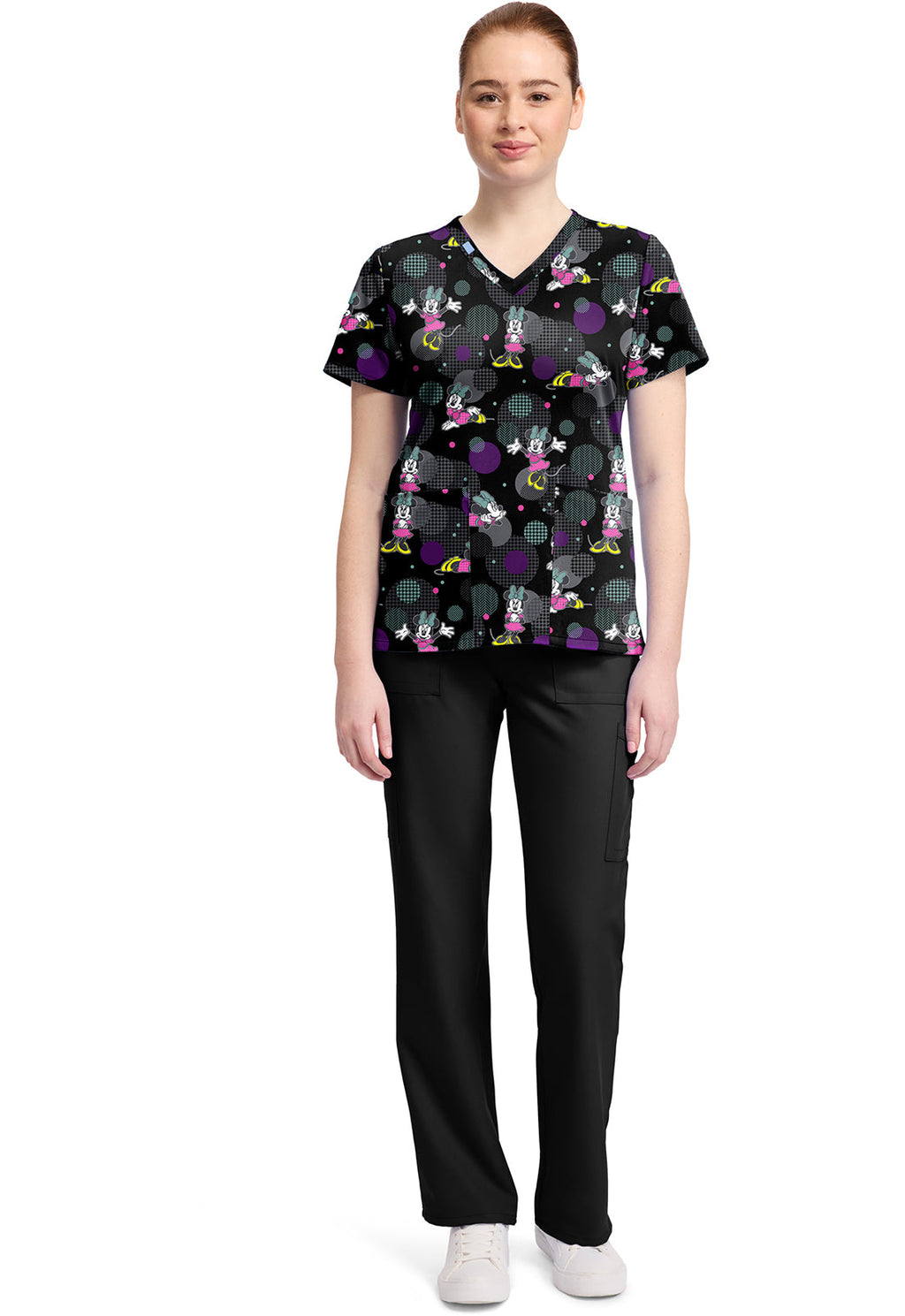 Tooniforms TF796 Print V-Neck Top Weave Your Dream