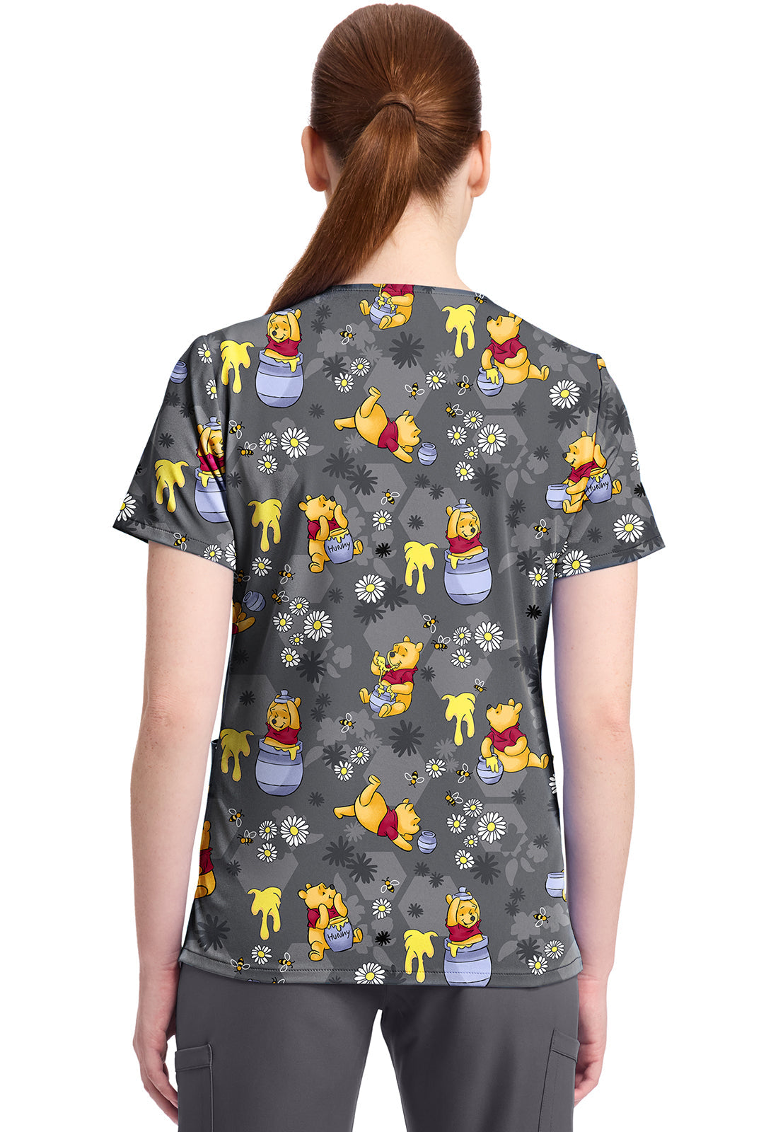 Tooniforms TF796 Print V-Neck Top Honey Business
