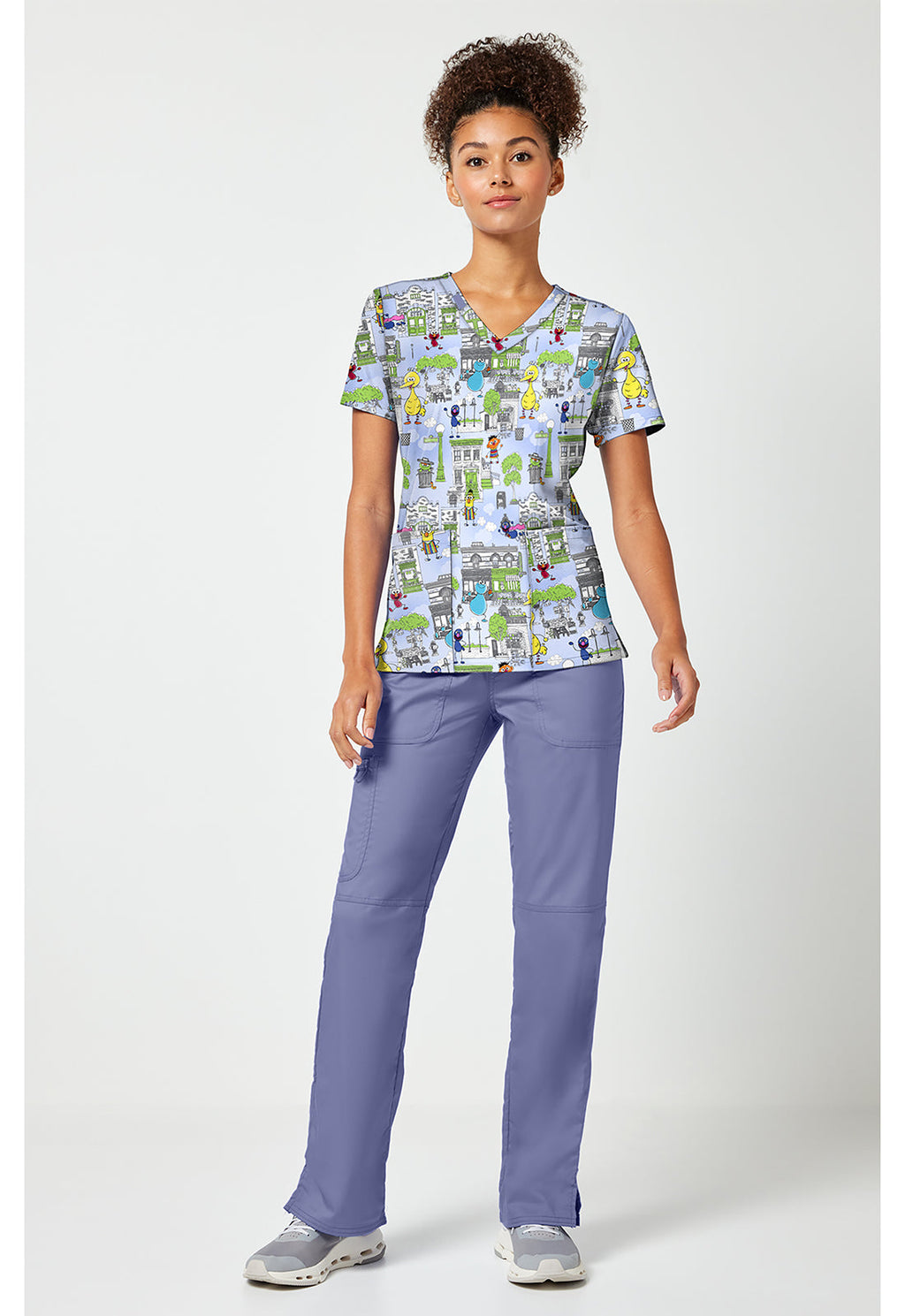 Tooniforms TF796 Women's Print V-Neck Scrub Top Doodle Days