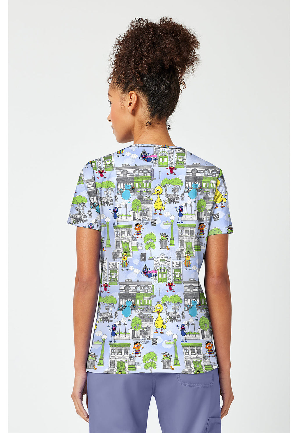 Tooniforms TF796 Women's Print V-Neck Scrub Top Doodle Days
