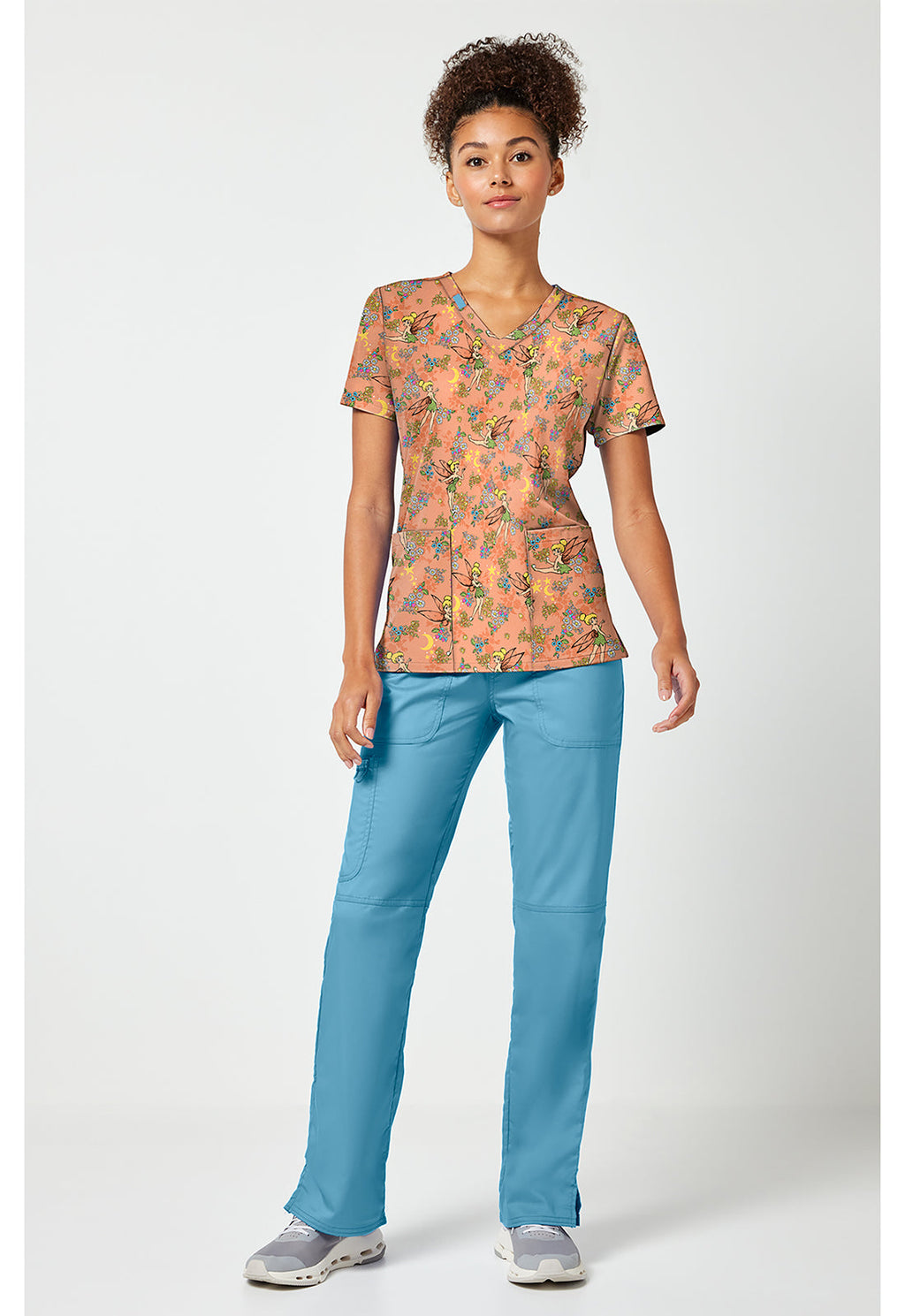 Tooniforms TF796 Women's Print V-Neck Scrub Top Pixie Petals