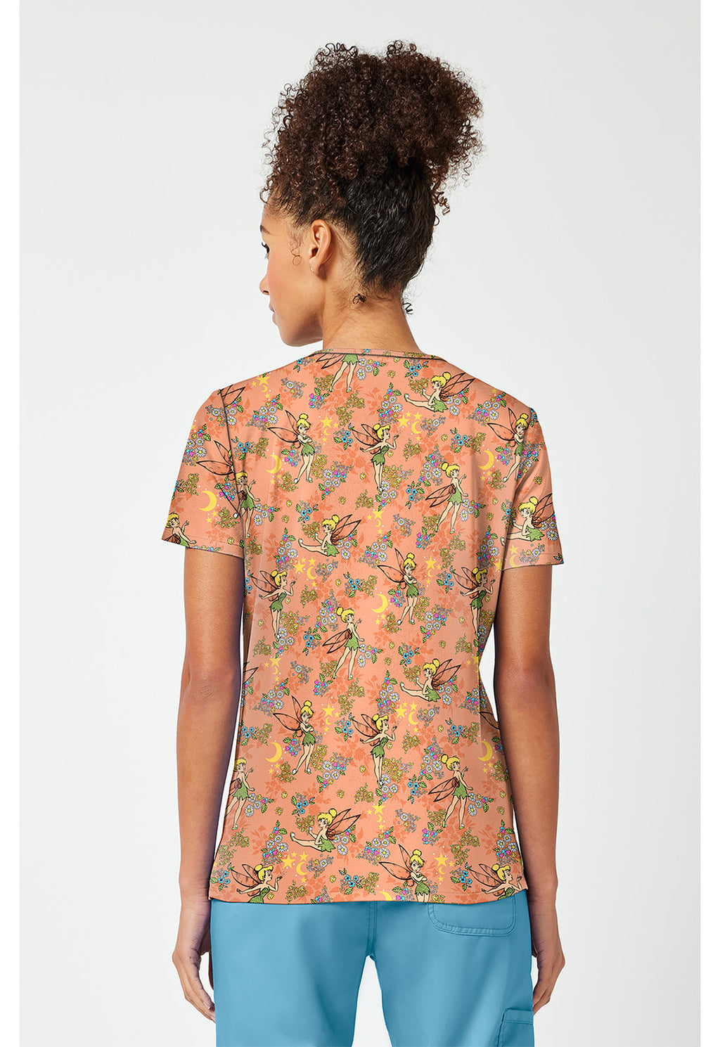 Licensed TF796 Print V-Neck Top Pixie Petals
