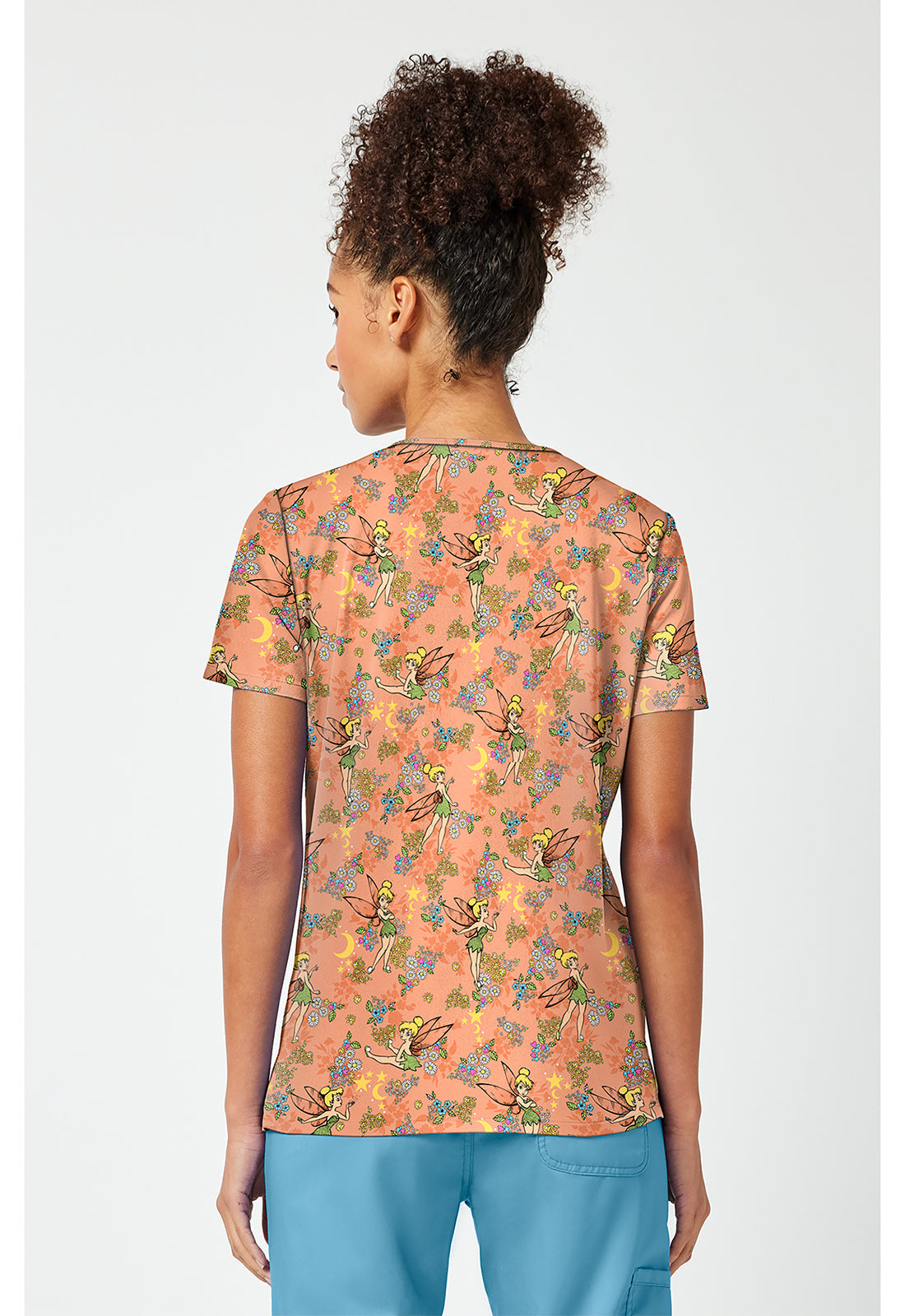 Licensed TF796 Print V-Neck Top Pixie Petals