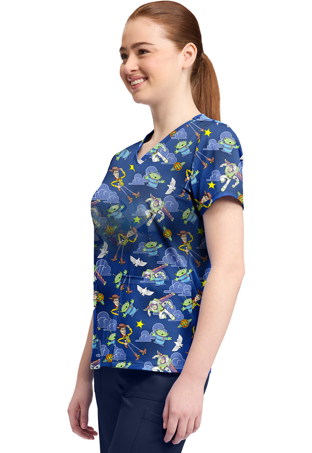 Tooniforms TF796 Print V-Neck Top Andy'S Room