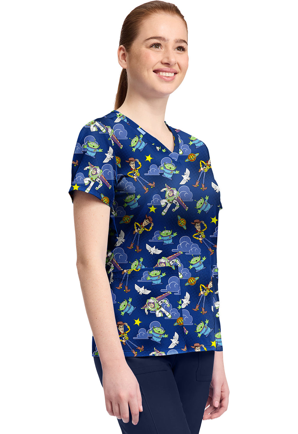Tooniforms TF796 Print V-Neck Top Andy'S Room