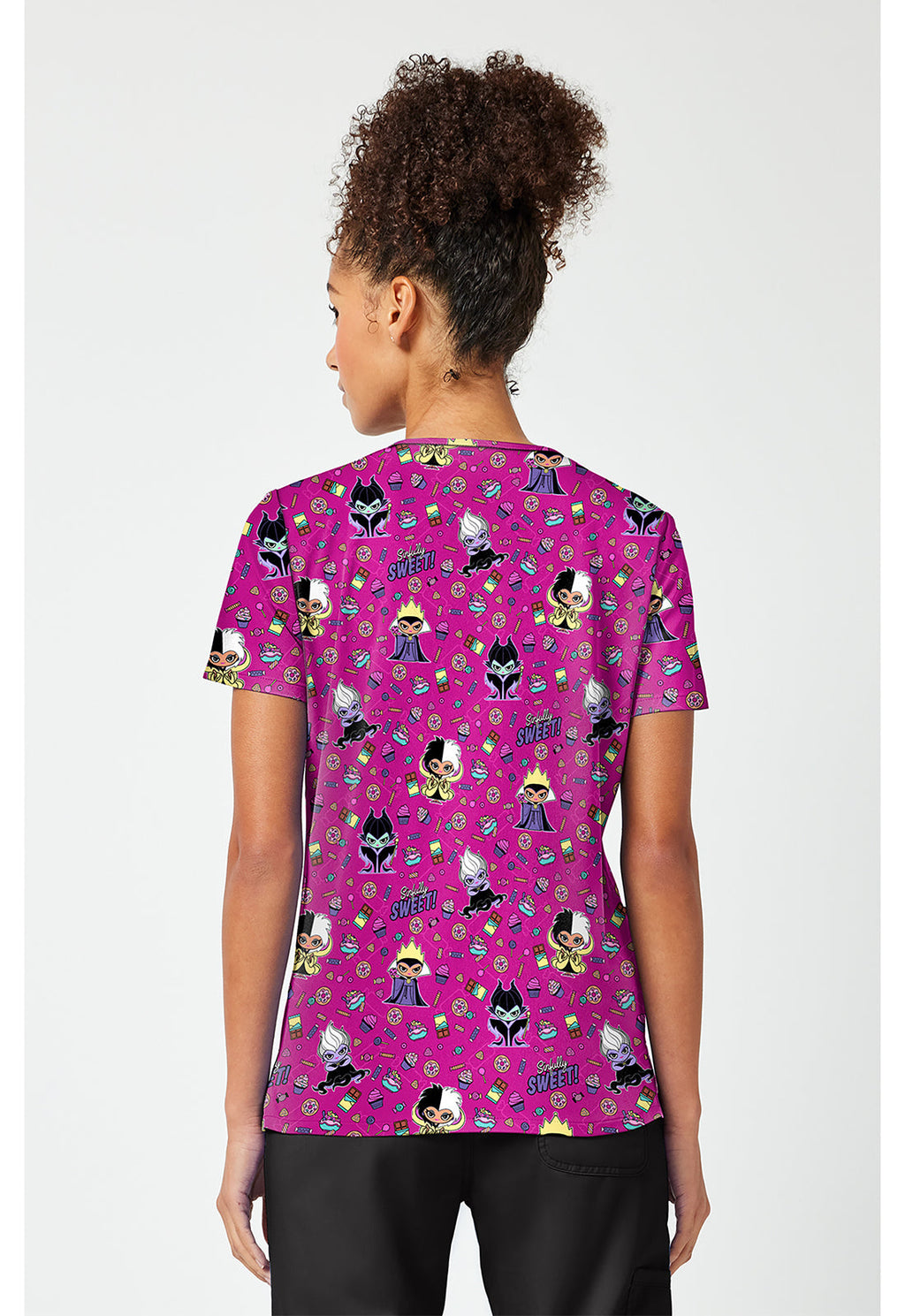 Tooniforms TF796 Women's Print V-Neck Scrub Top Sweetly Sinful