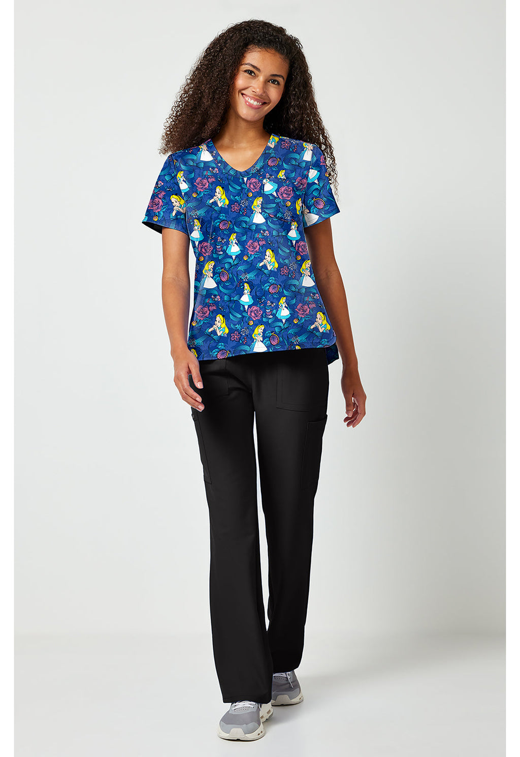 Tooniforms TF797 Women's Print V-Neck Scrub Top Bow-Tanical
