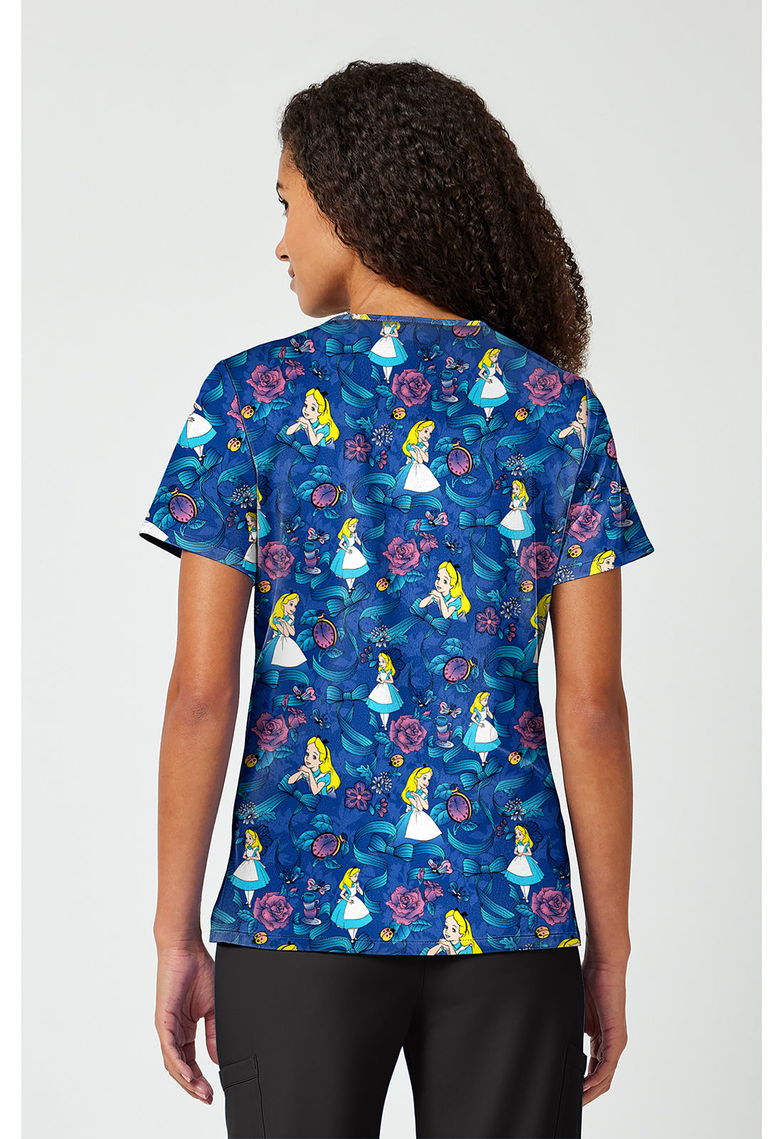 Tooniforms TF797 Women's Print V-Neck Scrub Top Bow-Tanical